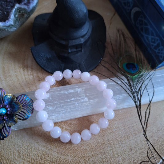 Rose Quartz Bracelet crystal healing natural stone heart chakra for women gift for him or her pink jewellery