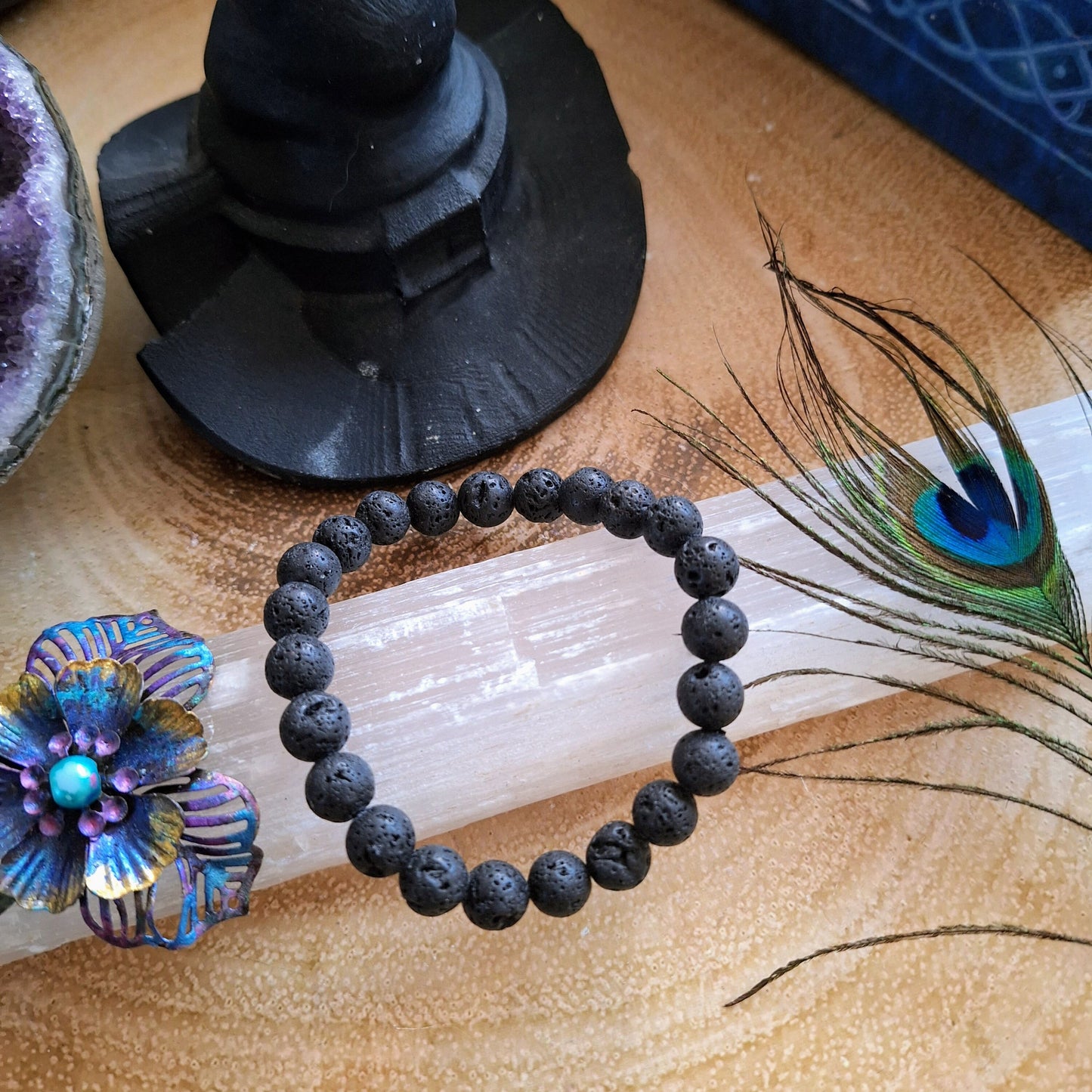 lava bead Bracelet gift for him or her aromatherapy jewellery for men or women