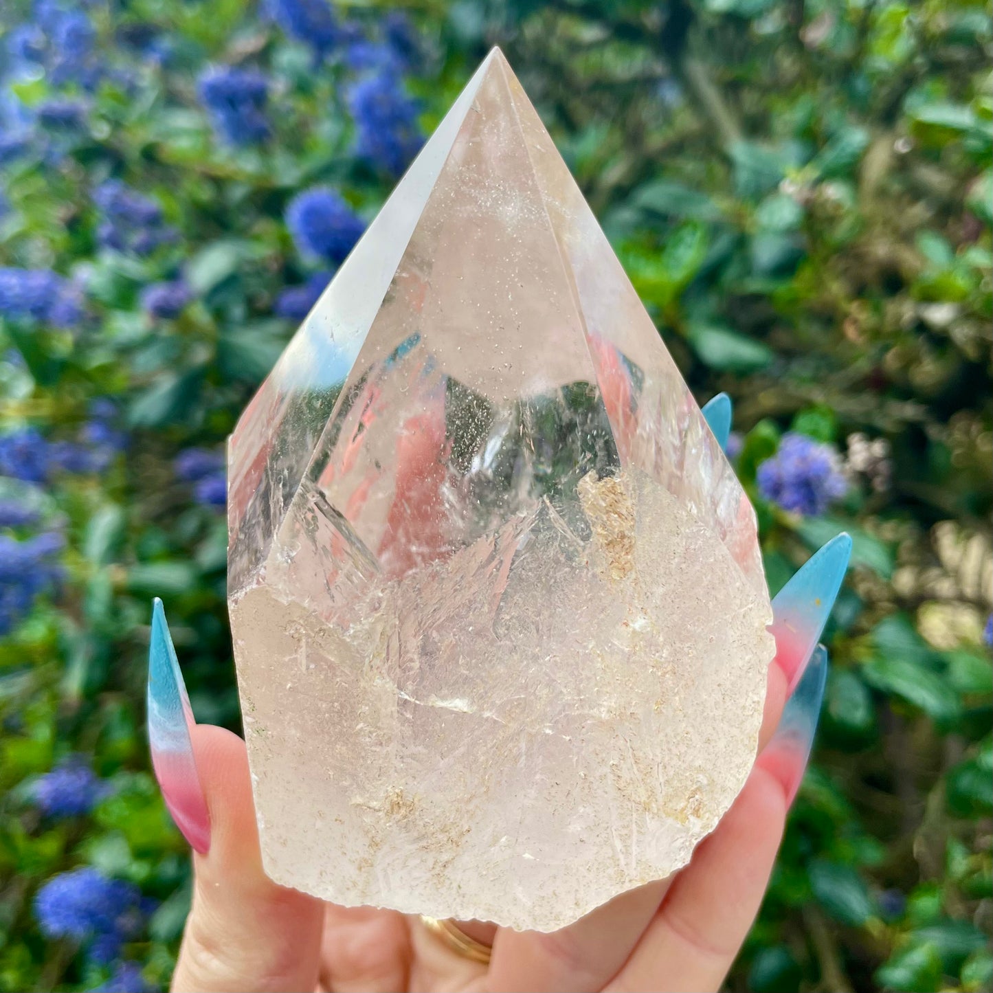 Light Smoky Quartz Half Polished Points