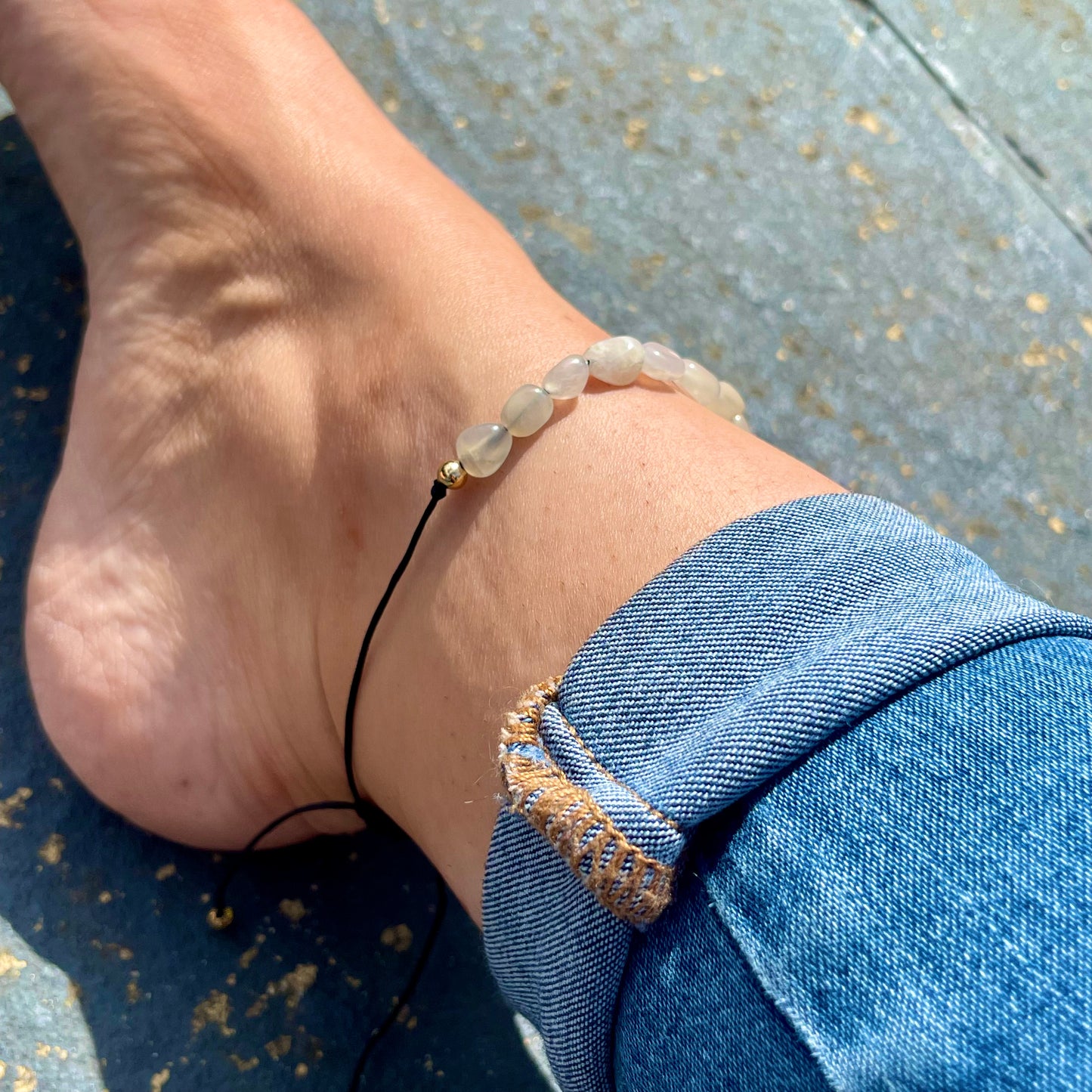 Moonstone 2 in 1 Adjustable Anklet & Bracelet