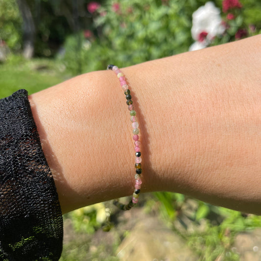 Mixed Tourmaline Adjustable Minimalist Bracelet