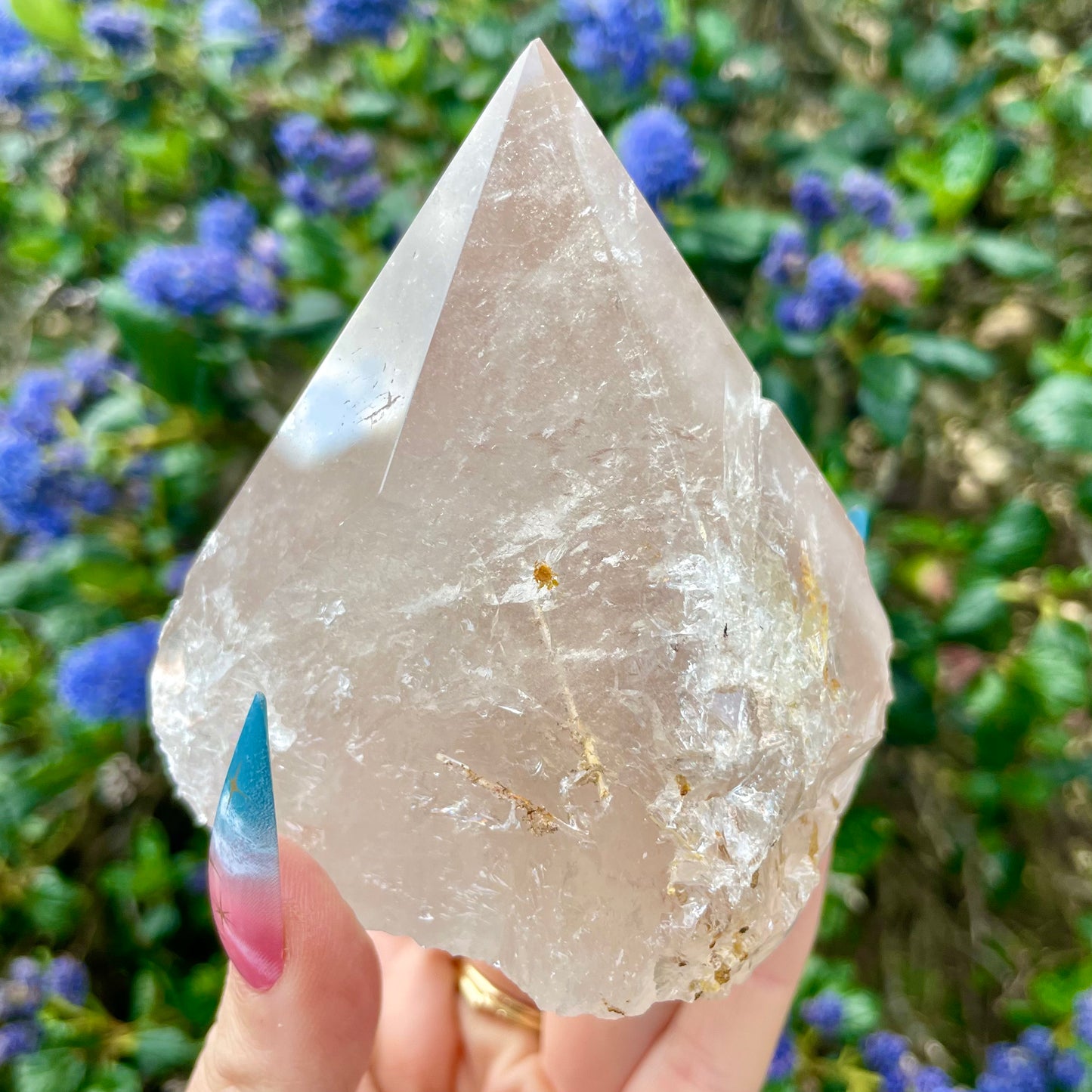 Light Smoky Quartz Half Polished Points