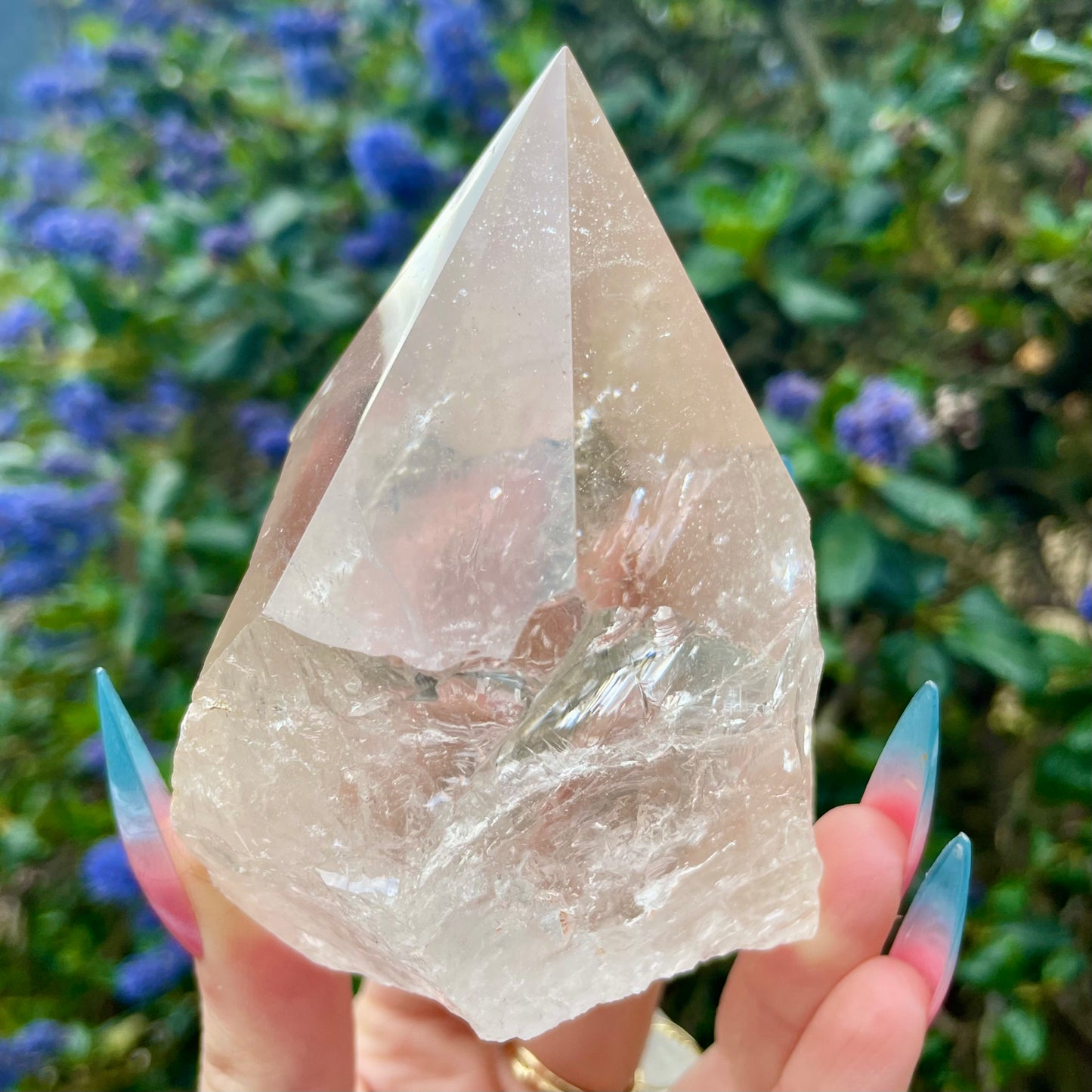 Light Smoky Quartz Half Polished Points