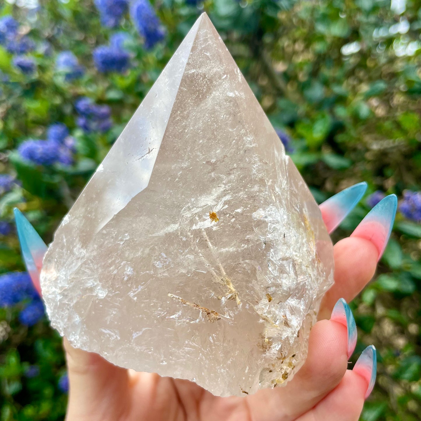 Light Smoky Quartz Half Polished Points