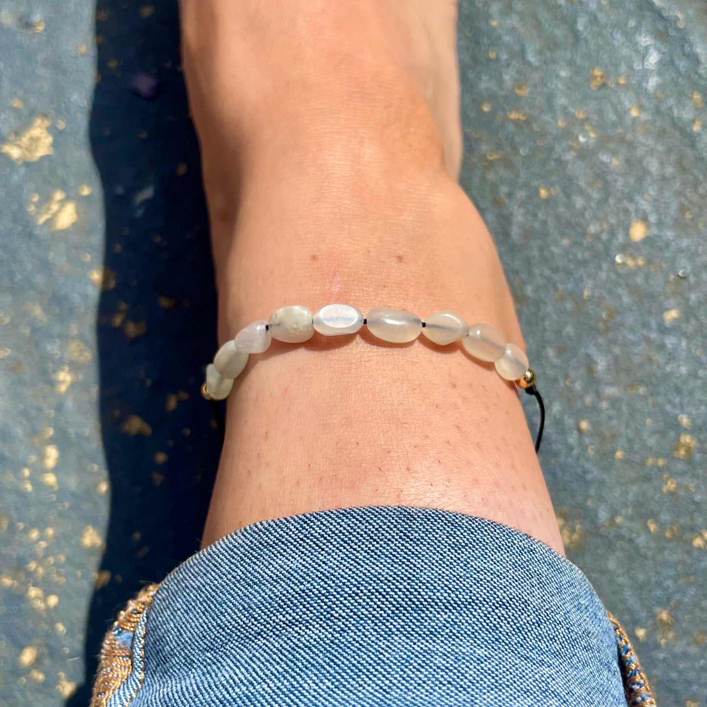 Moonstone 2 in 1 Adjustable Anklet & Bracelet
