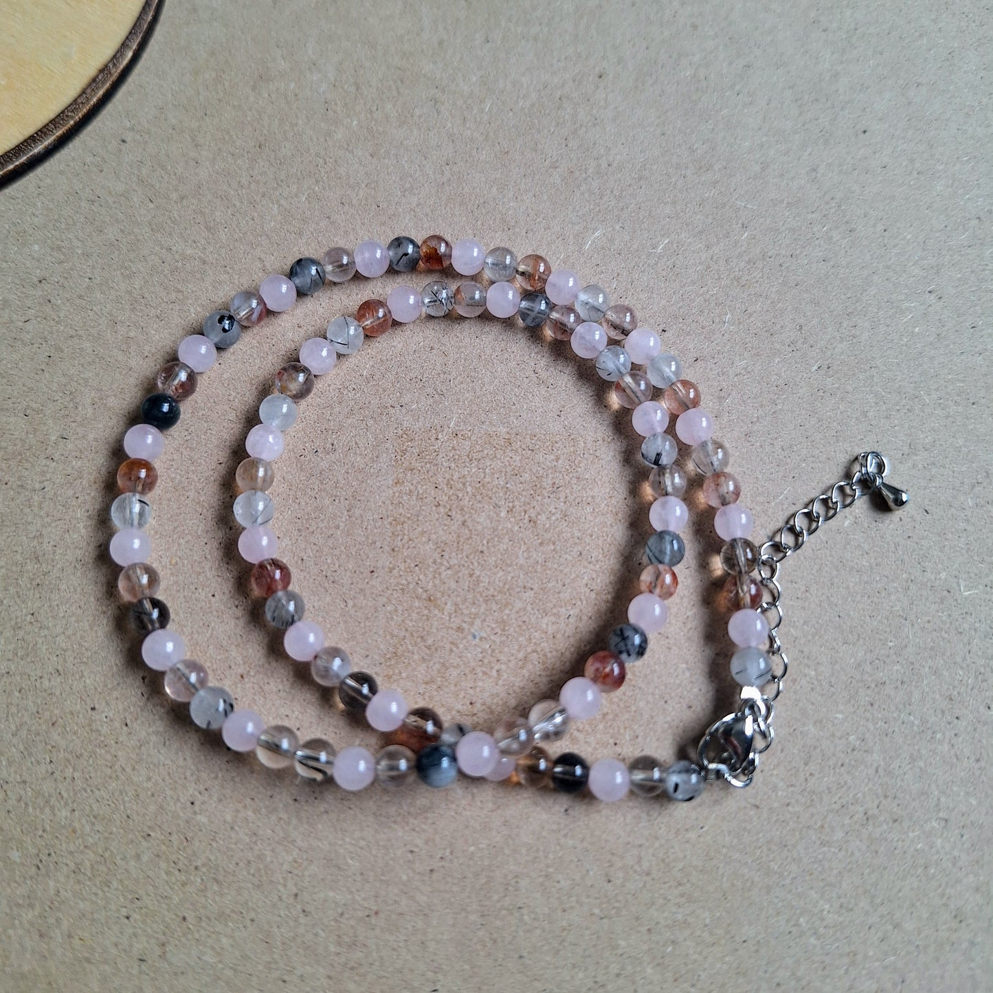 Master Healer Choker Necklace – 4mm mixed Quartz Beads – Crystal Healing Jewelry