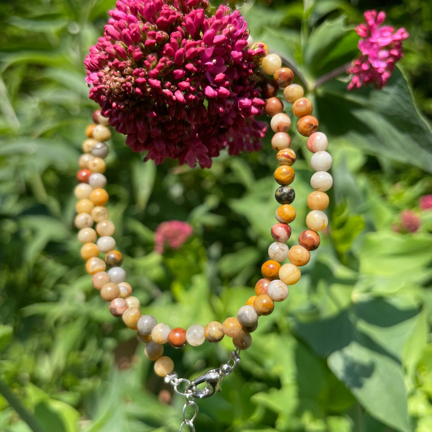 Crazy Lace Agate Choker Necklace