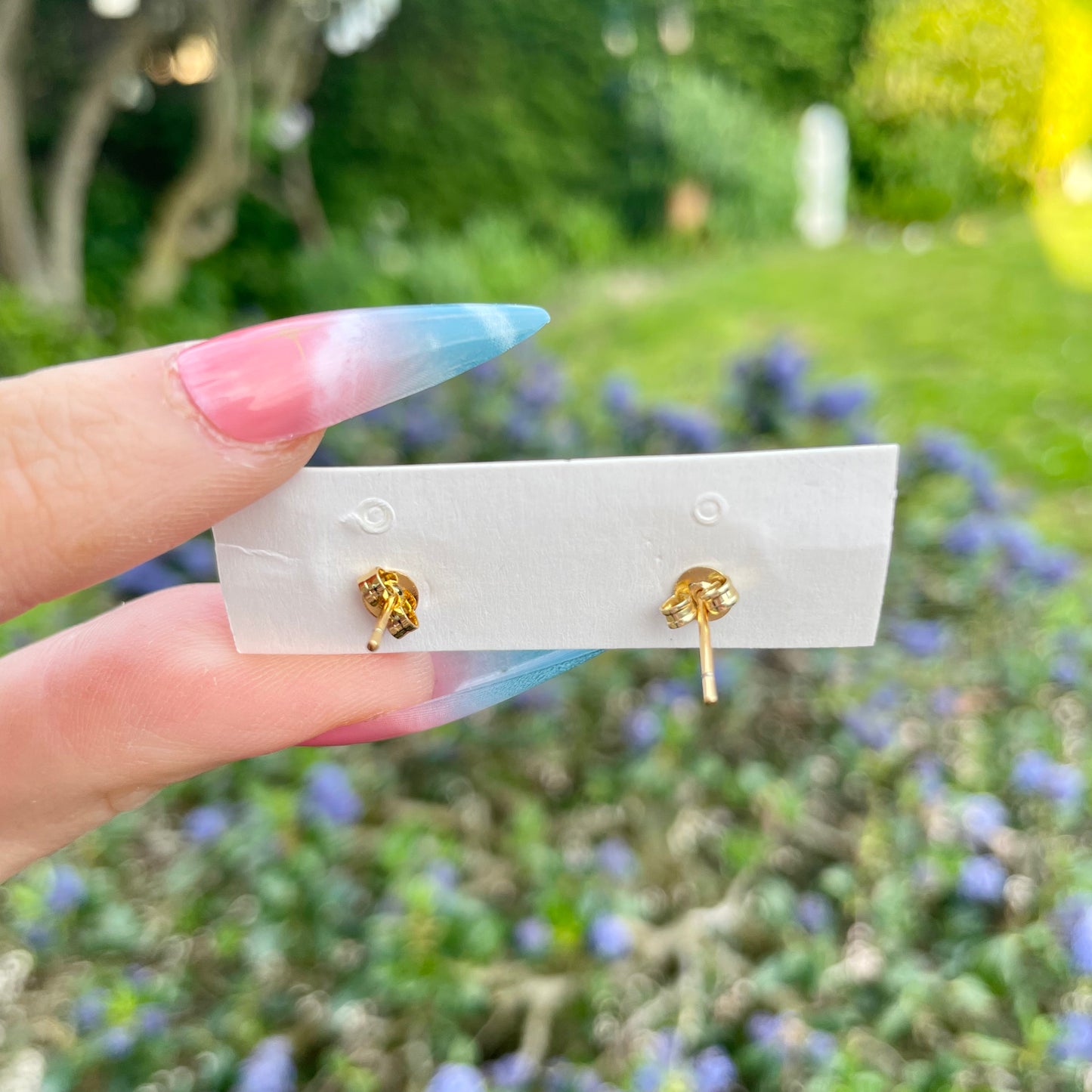 Black Obsidian Stud Earrings