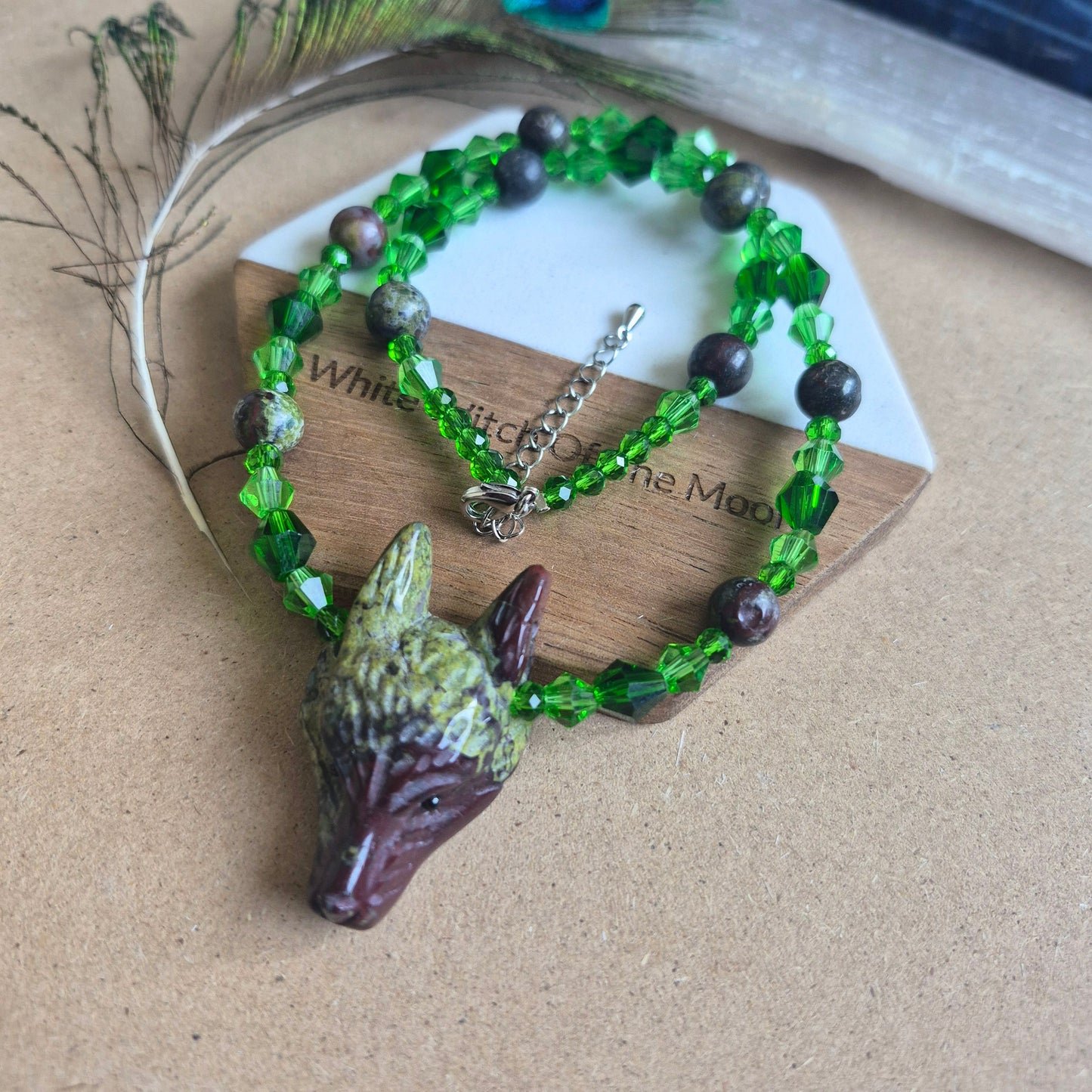 Dragons Blood Wolf Choker Necklace