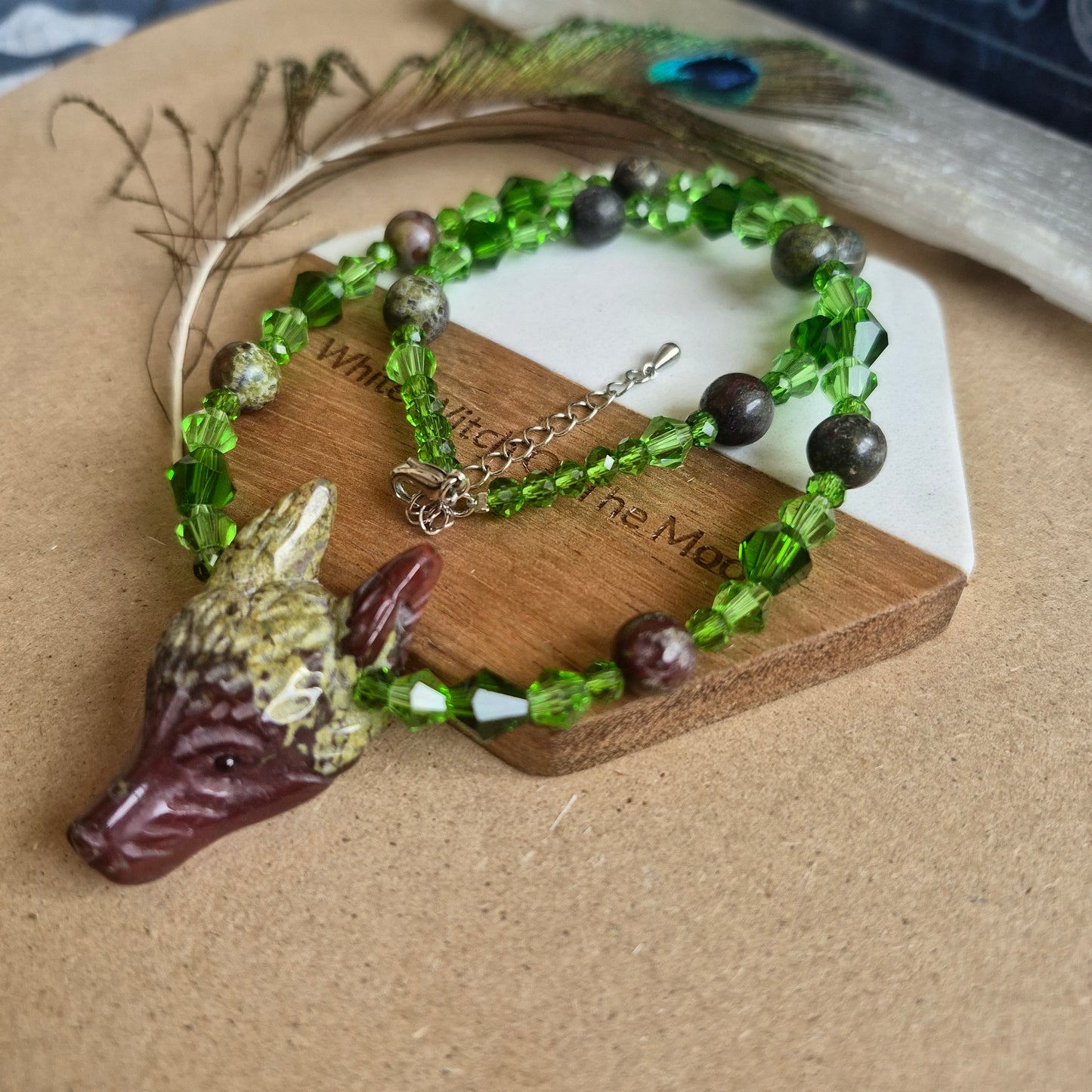 Dragons Blood Wolf Choker Necklace