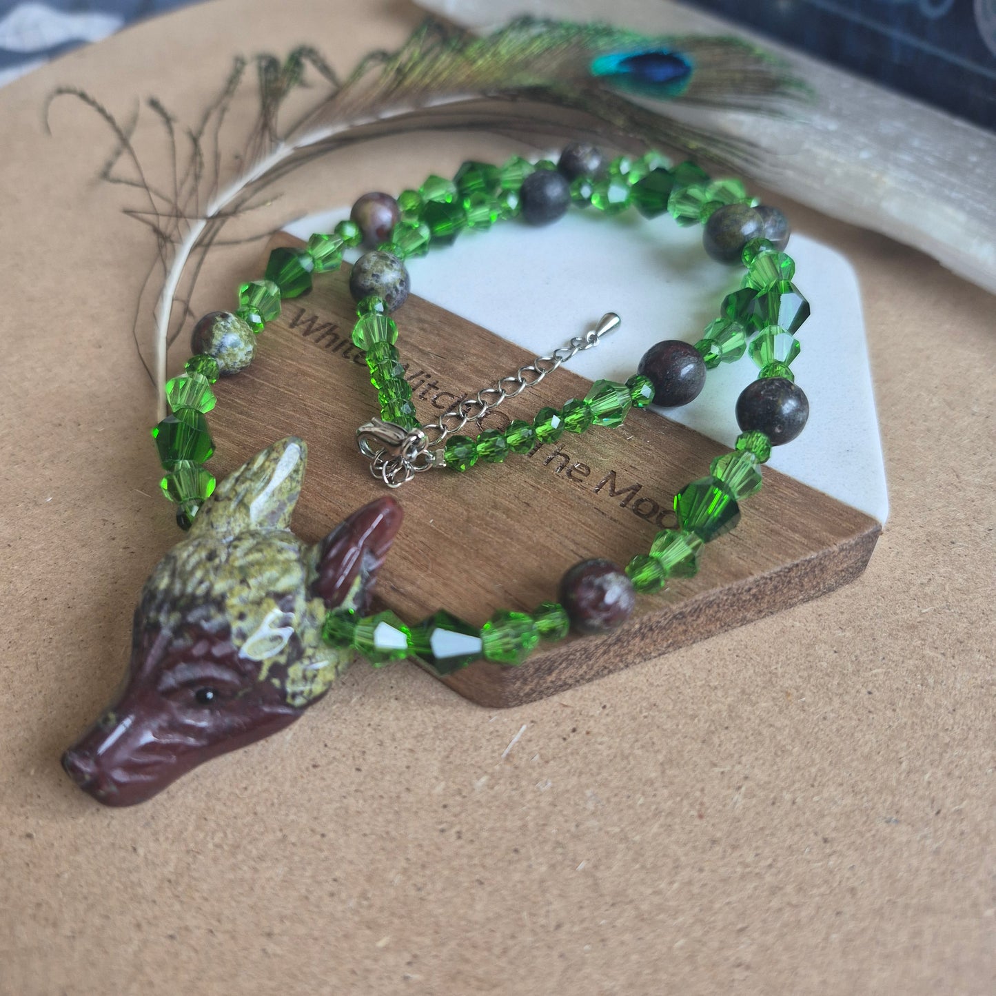Dragons Blood Wolf Choker Necklace