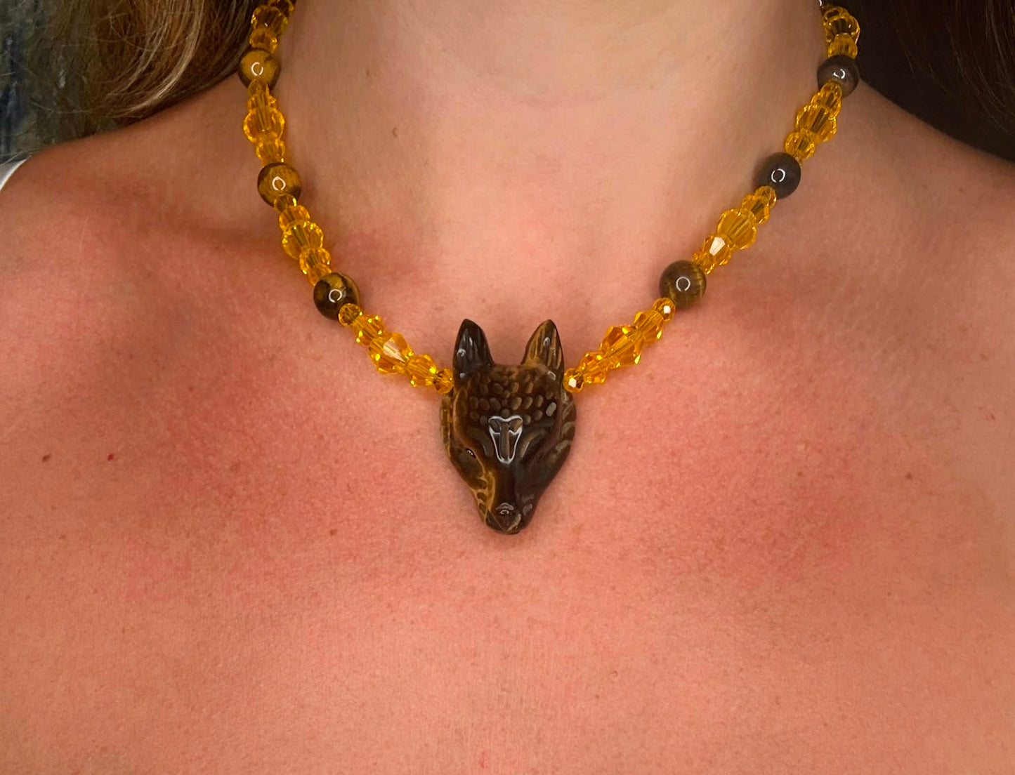 Tigers eye Choker Necklace