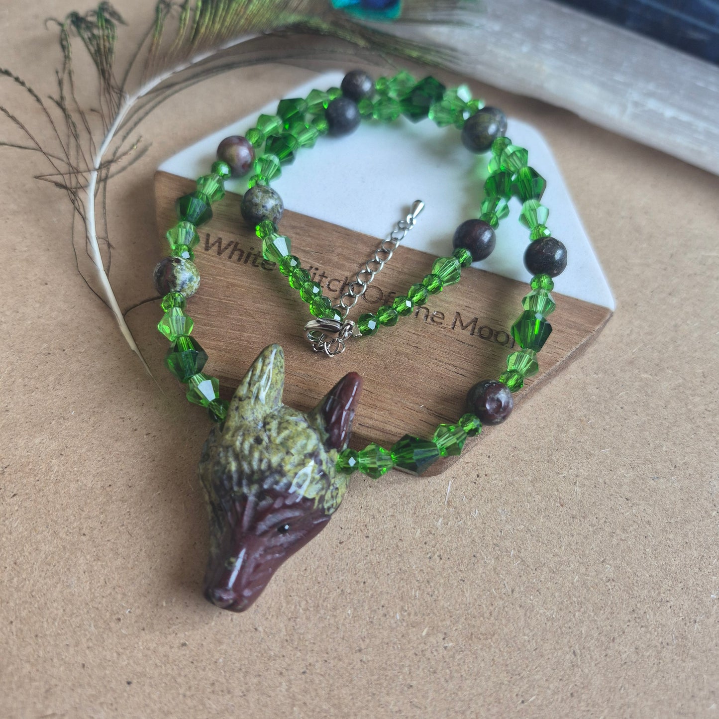 Dragons Blood Wolf Choker Necklace