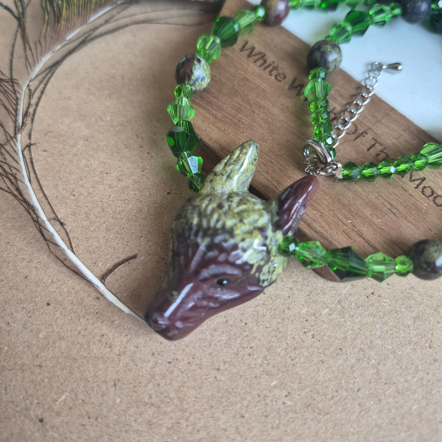 Dragons Blood Wolf Choker Necklace