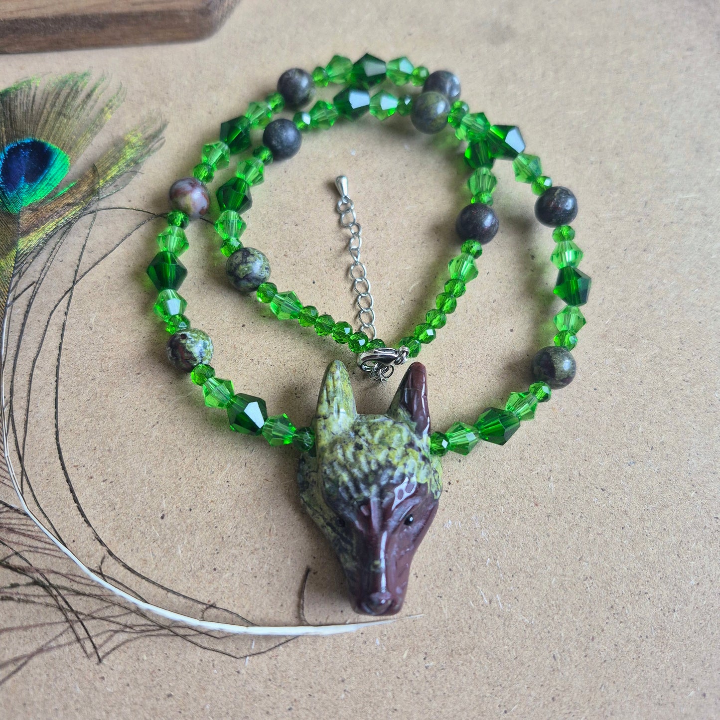 Dragons Blood Wolf Choker Necklace