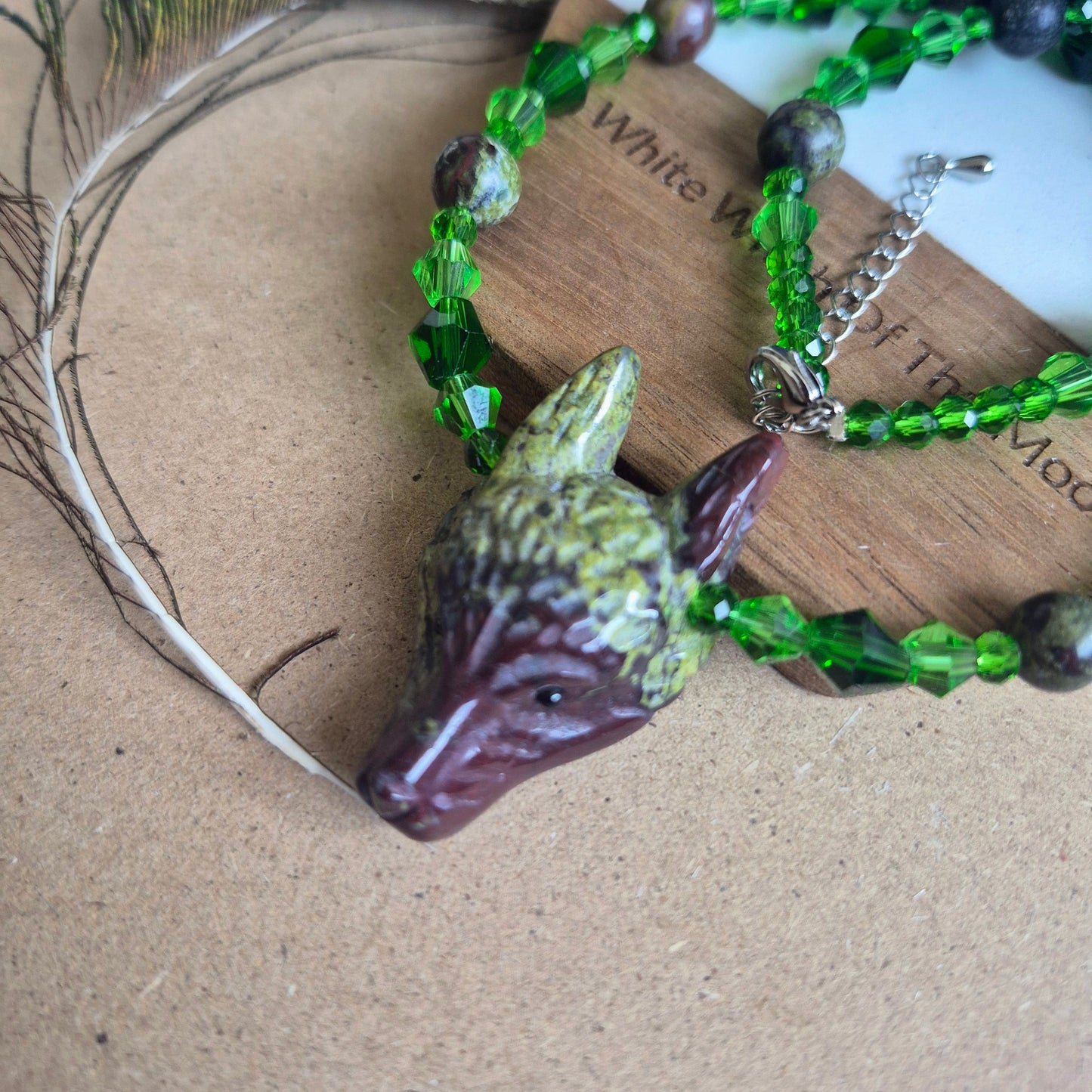 Dragons Blood Wolf Choker Necklace