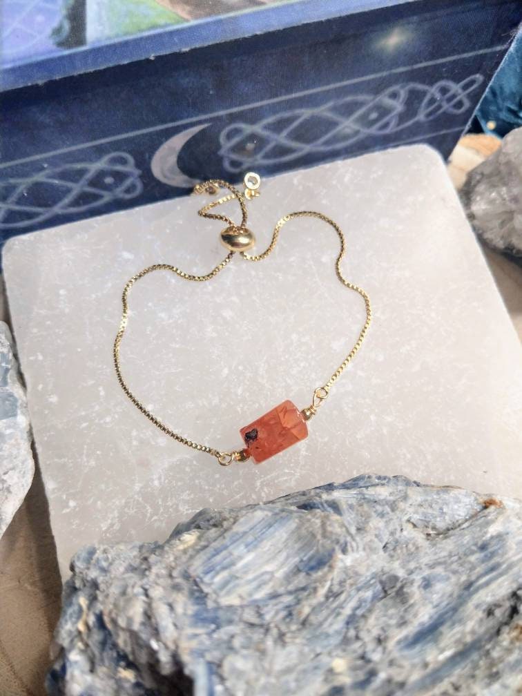 Carnelian Adjustable Minimalist Bracelet