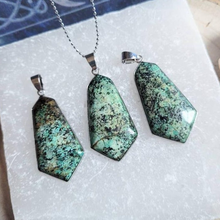 African Turquoise Pendant