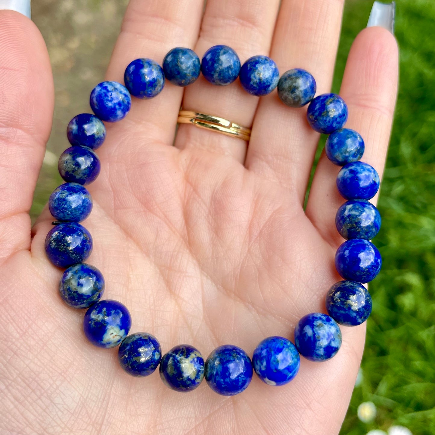 Lapis Lazuli Beaded Bracelet 💙🧿🪬
