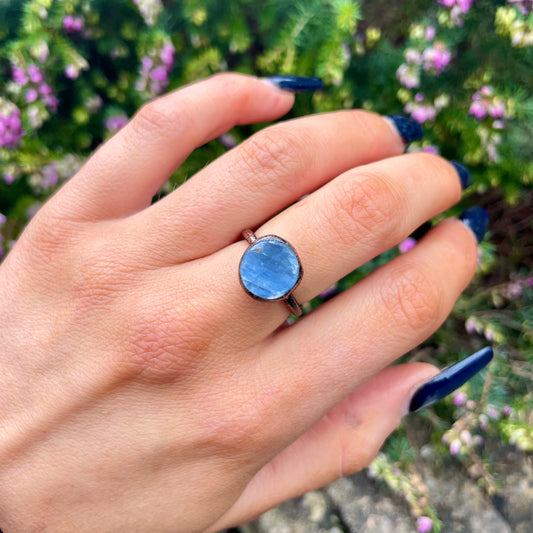 Kyanite Antique Style Ring UK Size L 🌠😇