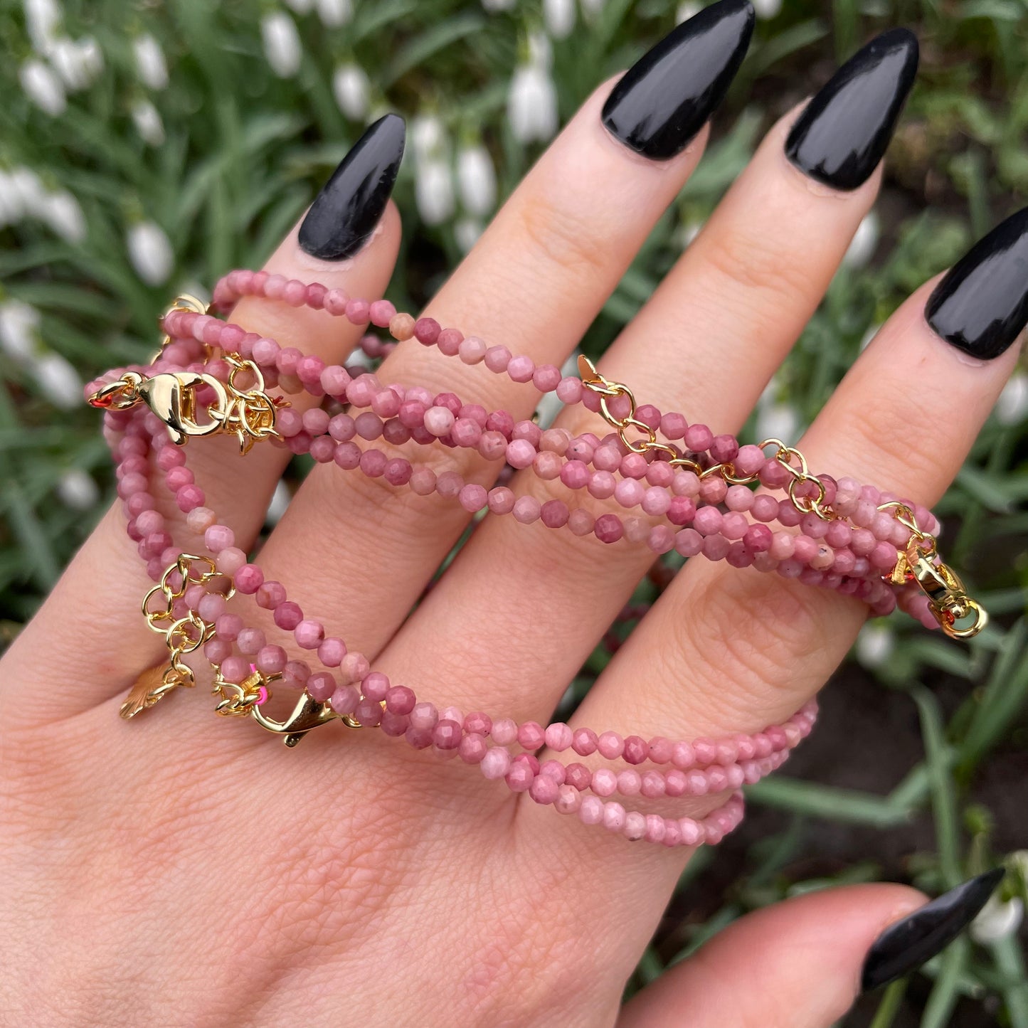 Rhodochrosite Choker Necklace