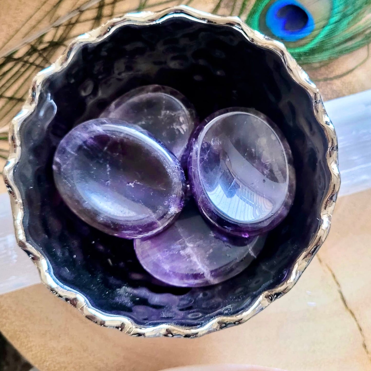Amethyst Worry Stones