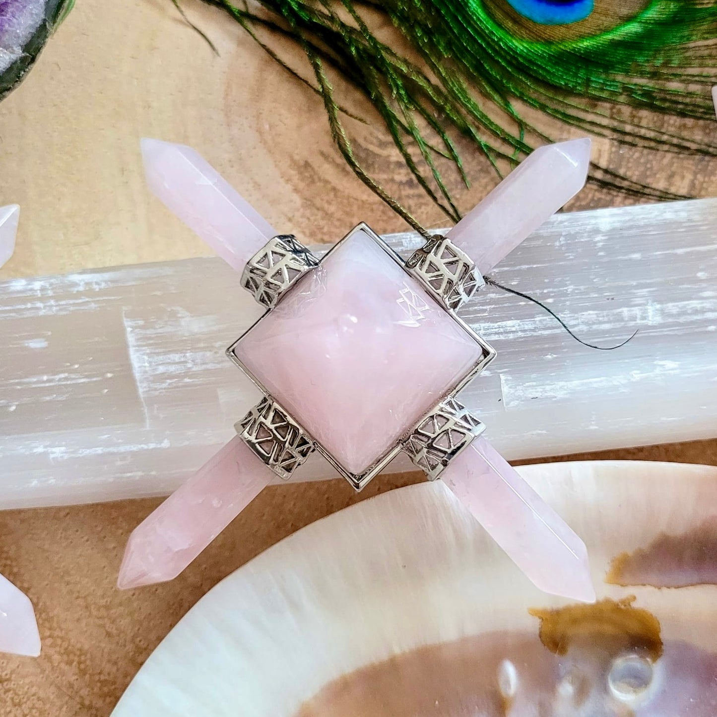 Rose Quartz Pyramid Energy Generators