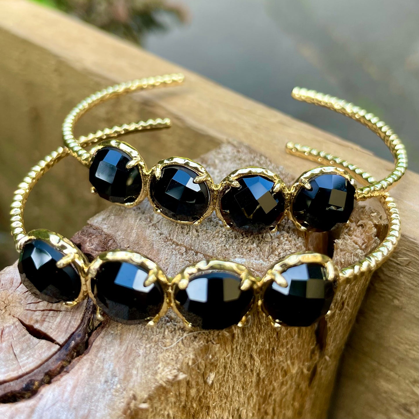 Black Obsidian Cuff Bracelet 🖤🌙✨
