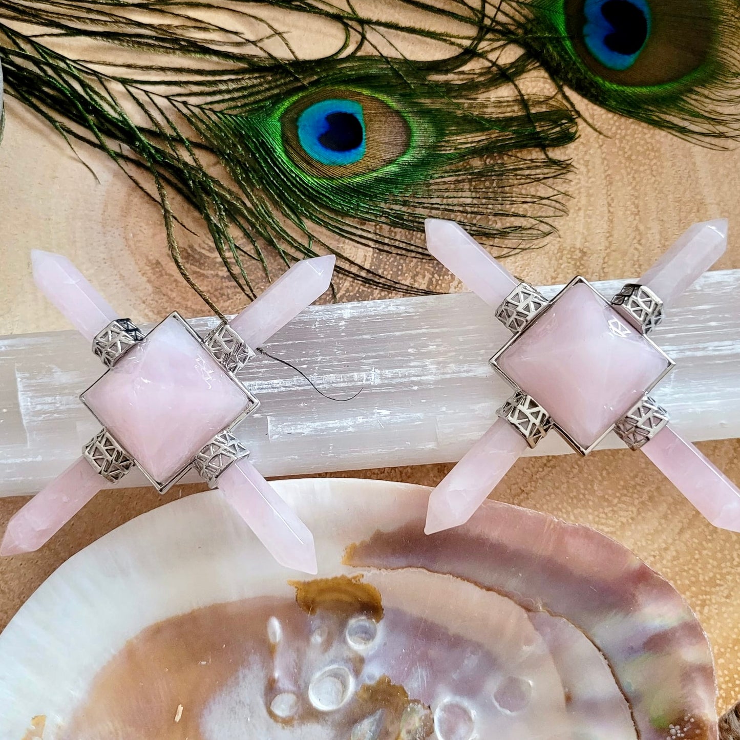 Rose Quartz Pyramid Energy Generators