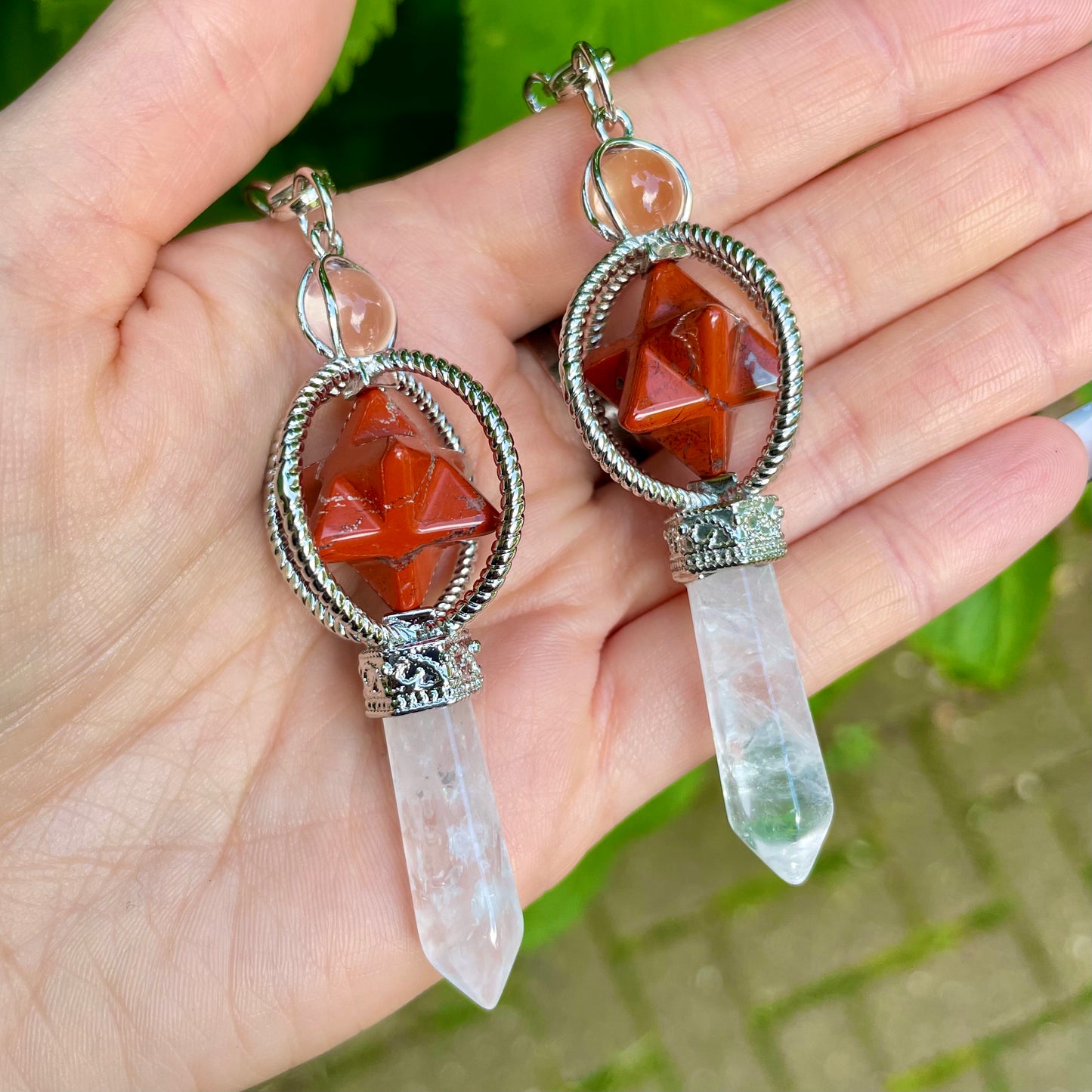 Red Jasper Merkaba Star Pendulum ❤️💎💫