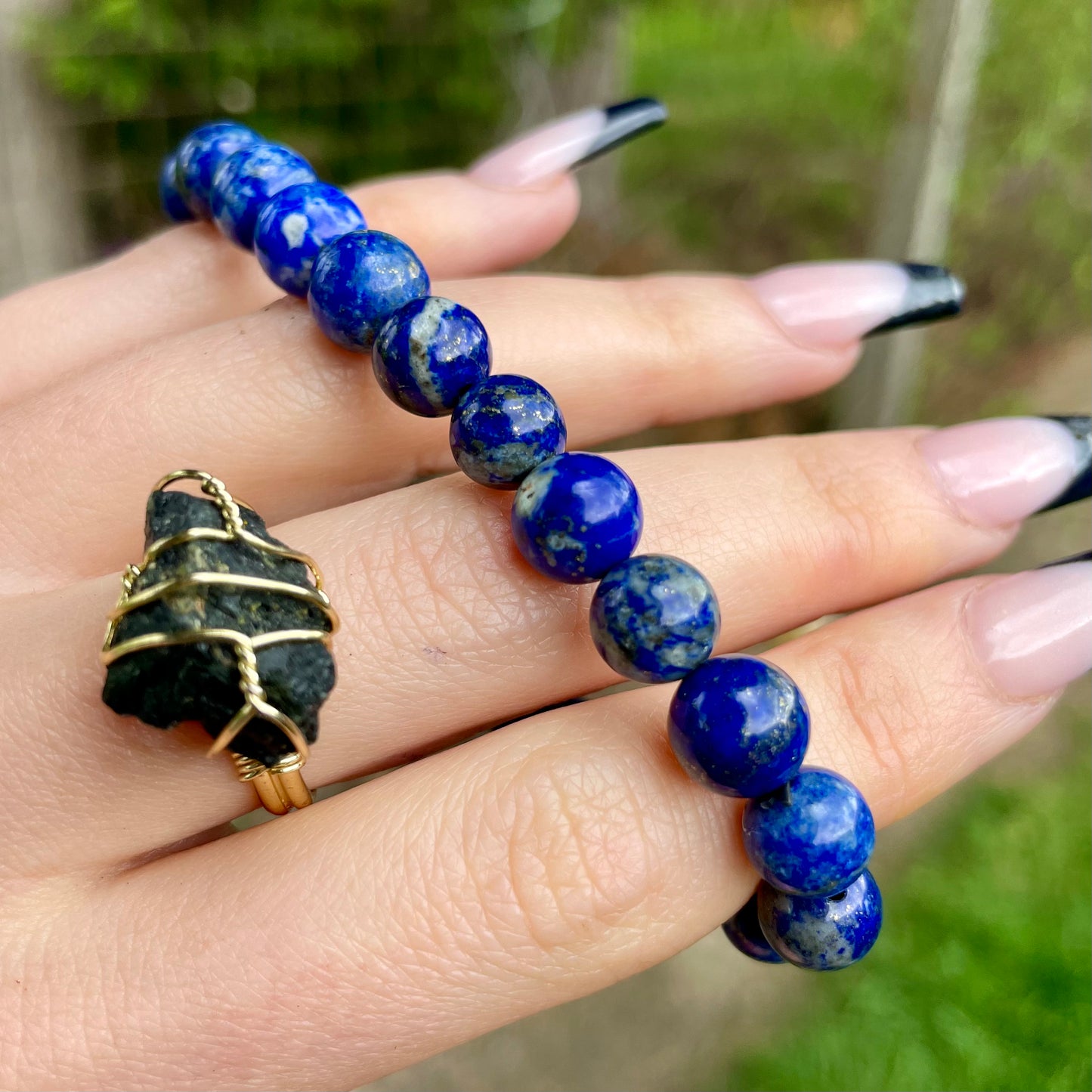 Lapis Lazuli Beaded Bracelet 💙🧿🪬