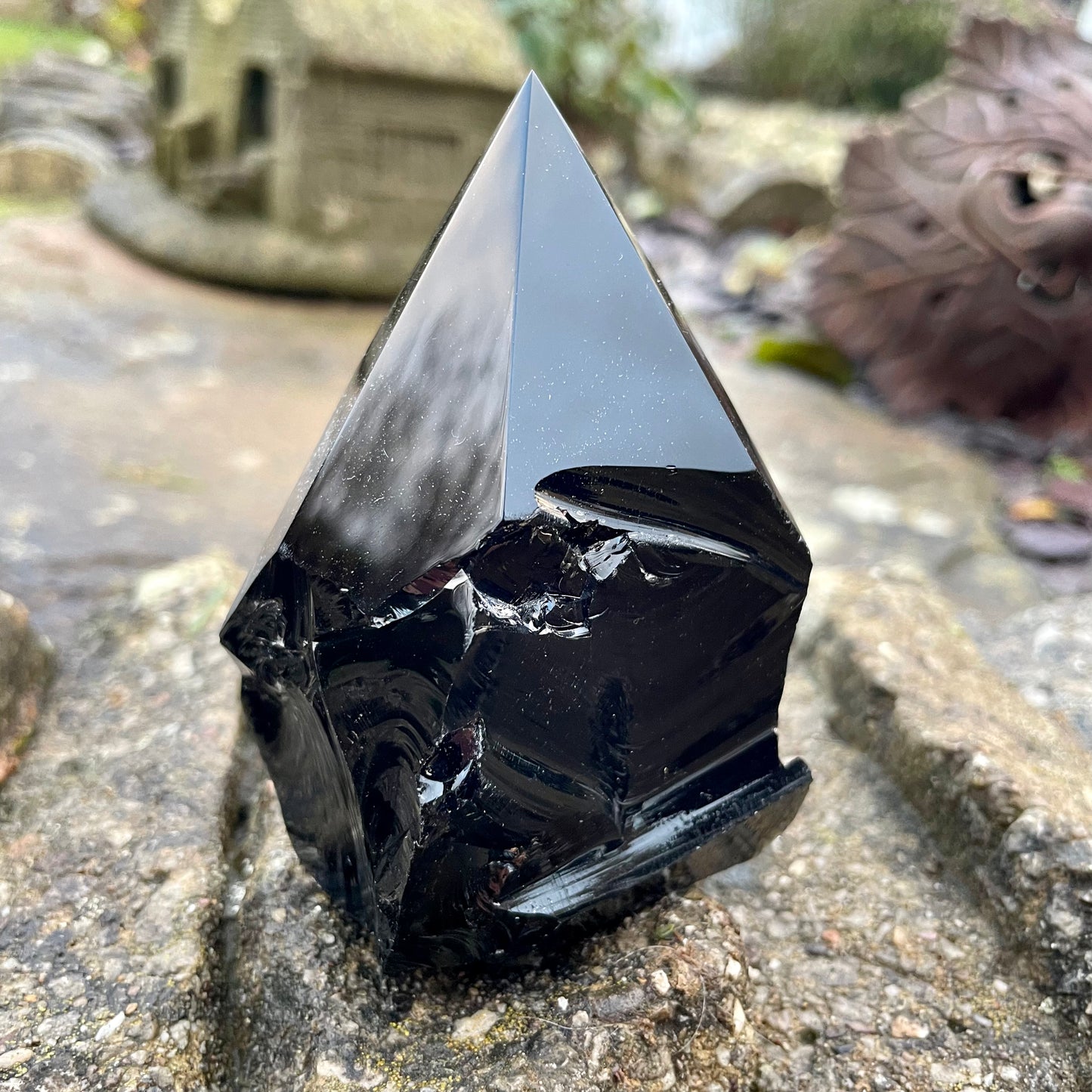 Black Obsidian Half Polished Points 300-350g 🌋🖤