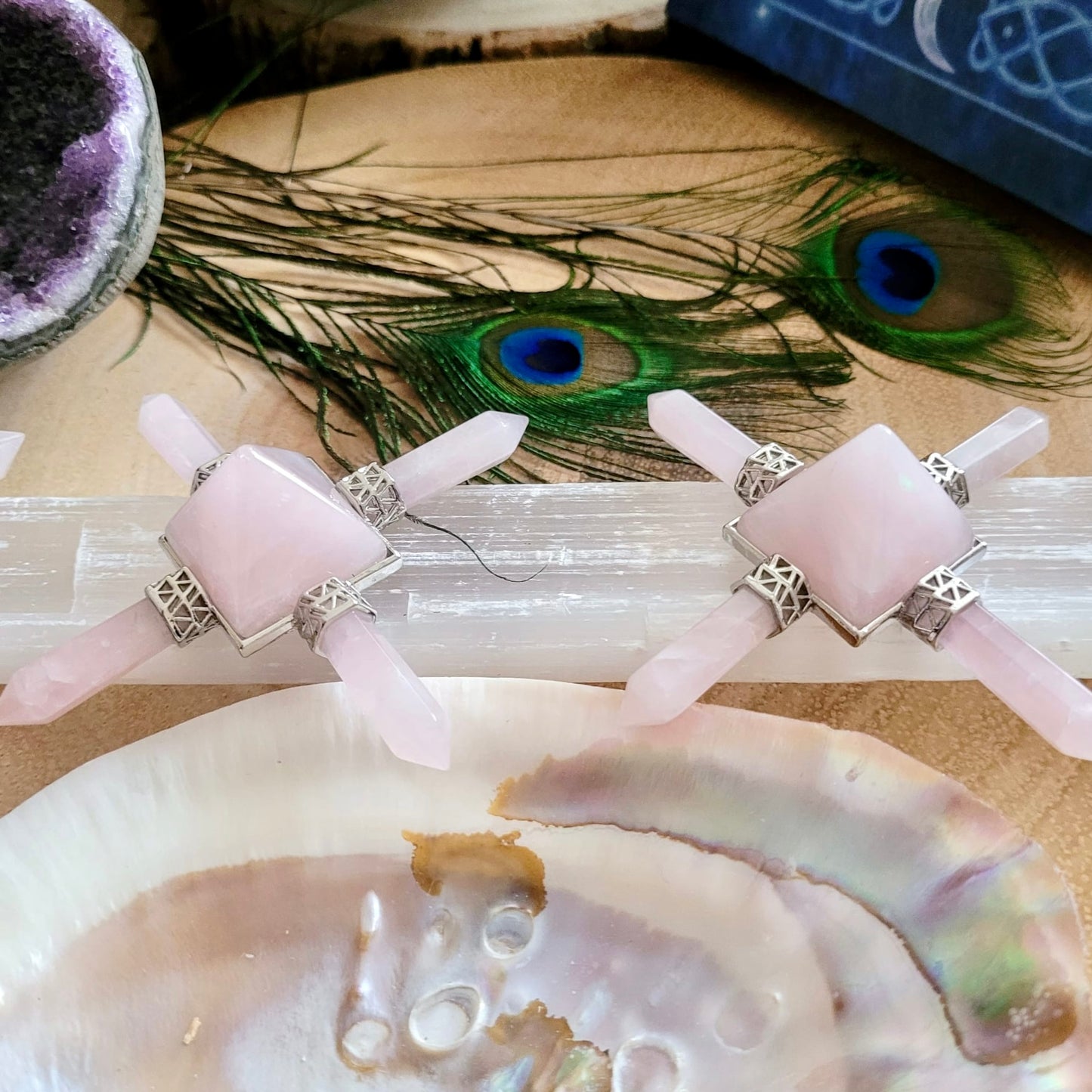 Rose Quartz Pyramid Energy Generators