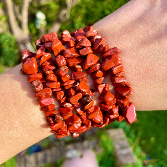 Red Jasper Chip Bracelets ❤️❤️❤️