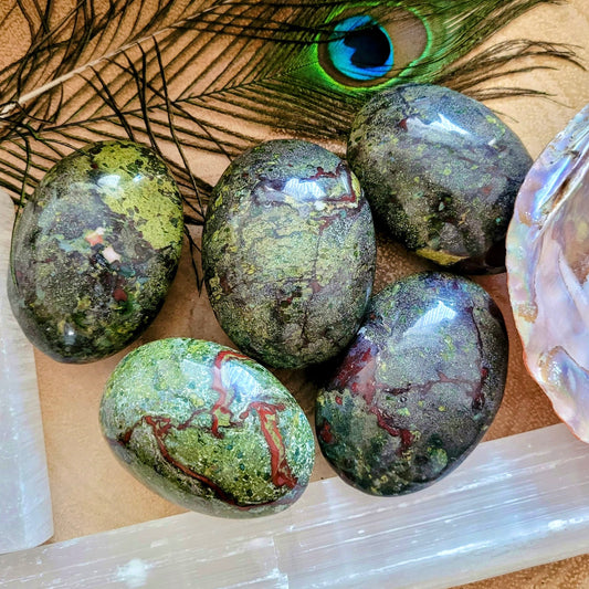 Dragons Blood Jasper Jumbo Palm Stones 6cm