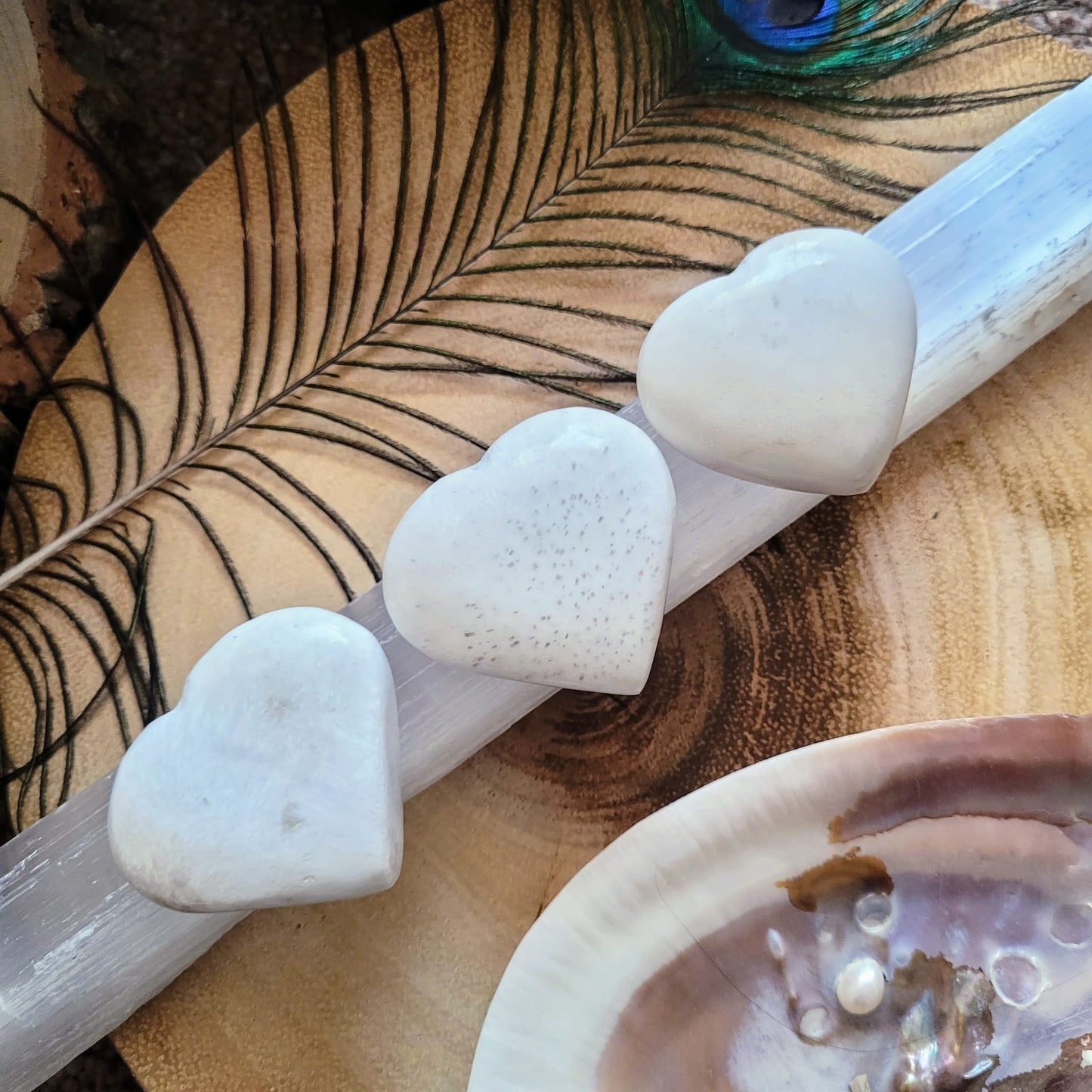 Scolecite Hearts 6cm