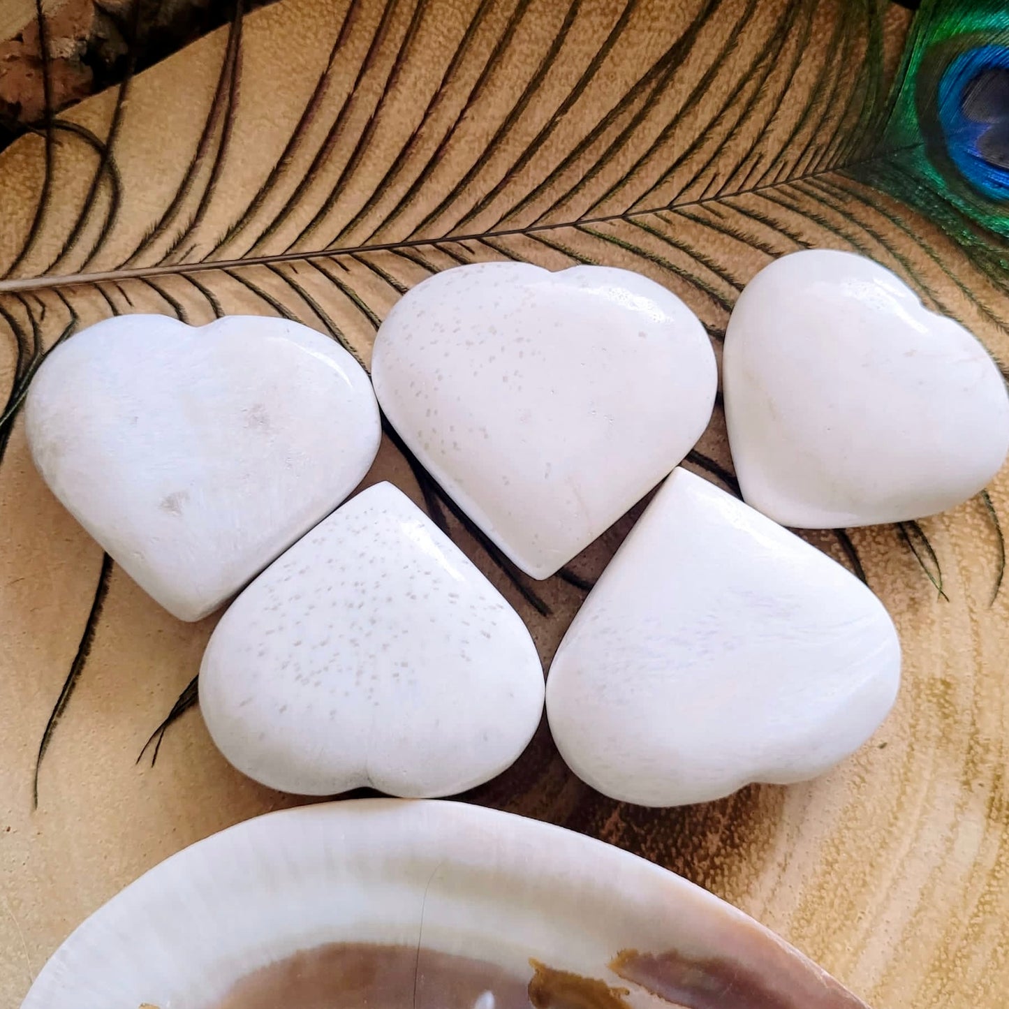 Scolecite Hearts 6cm