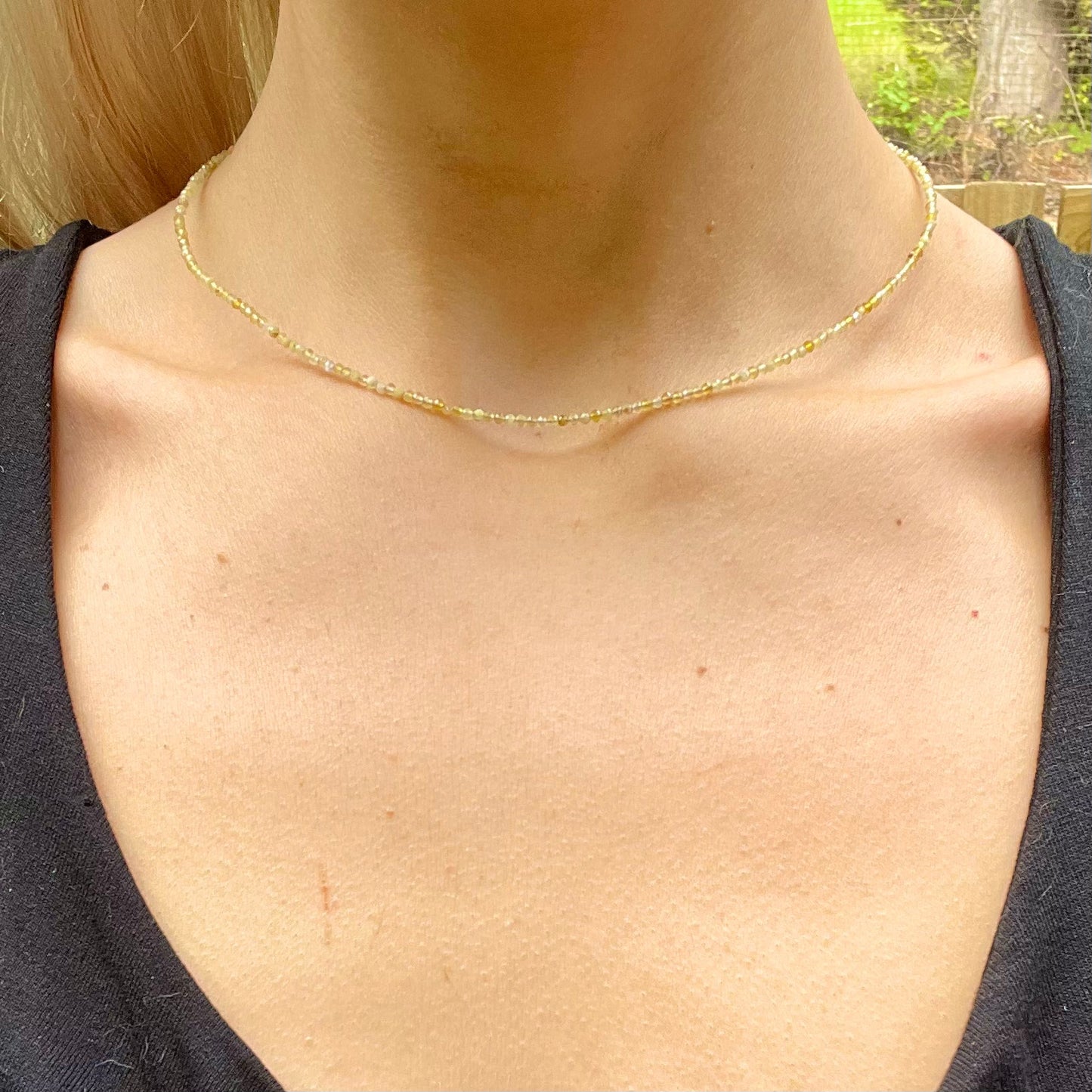 Yellow Opal Choker Necklace