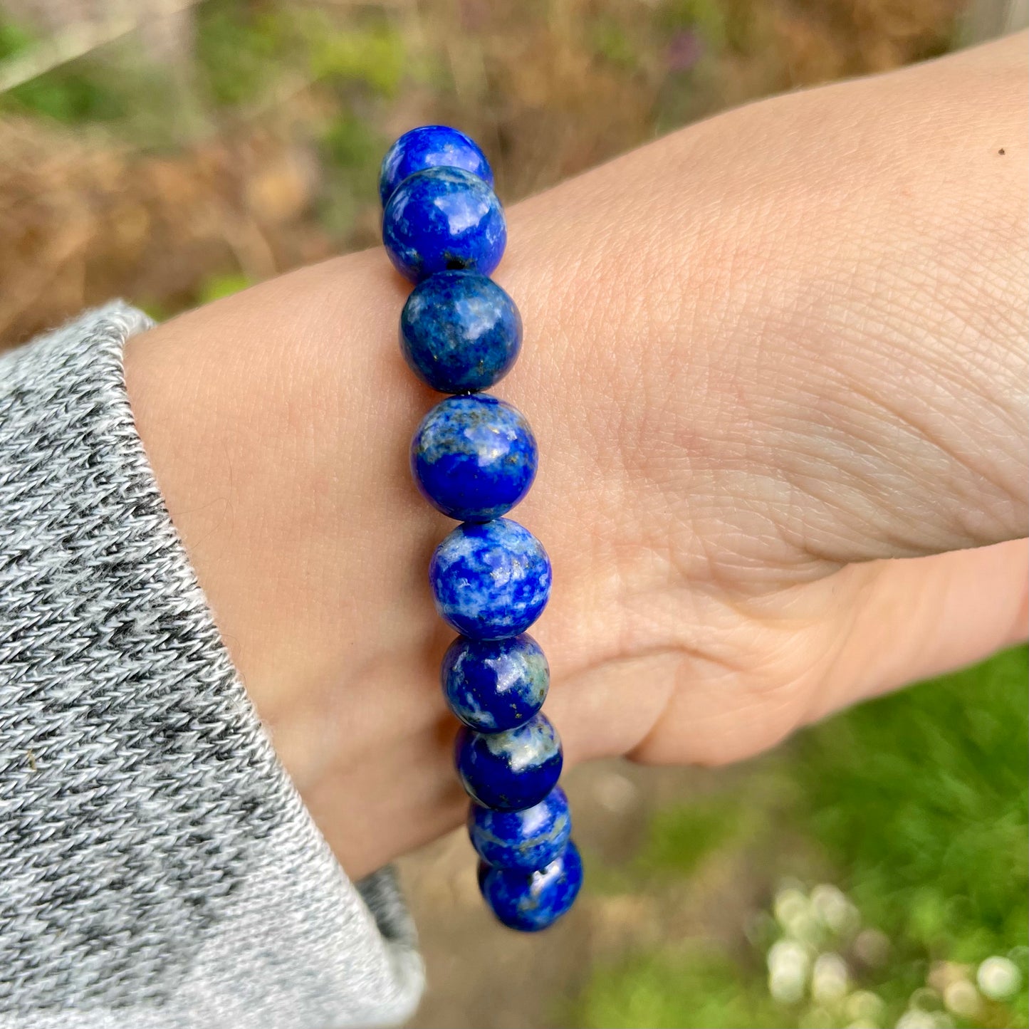 Lapis Lazuli Beaded Bracelet 💙🧿🪬