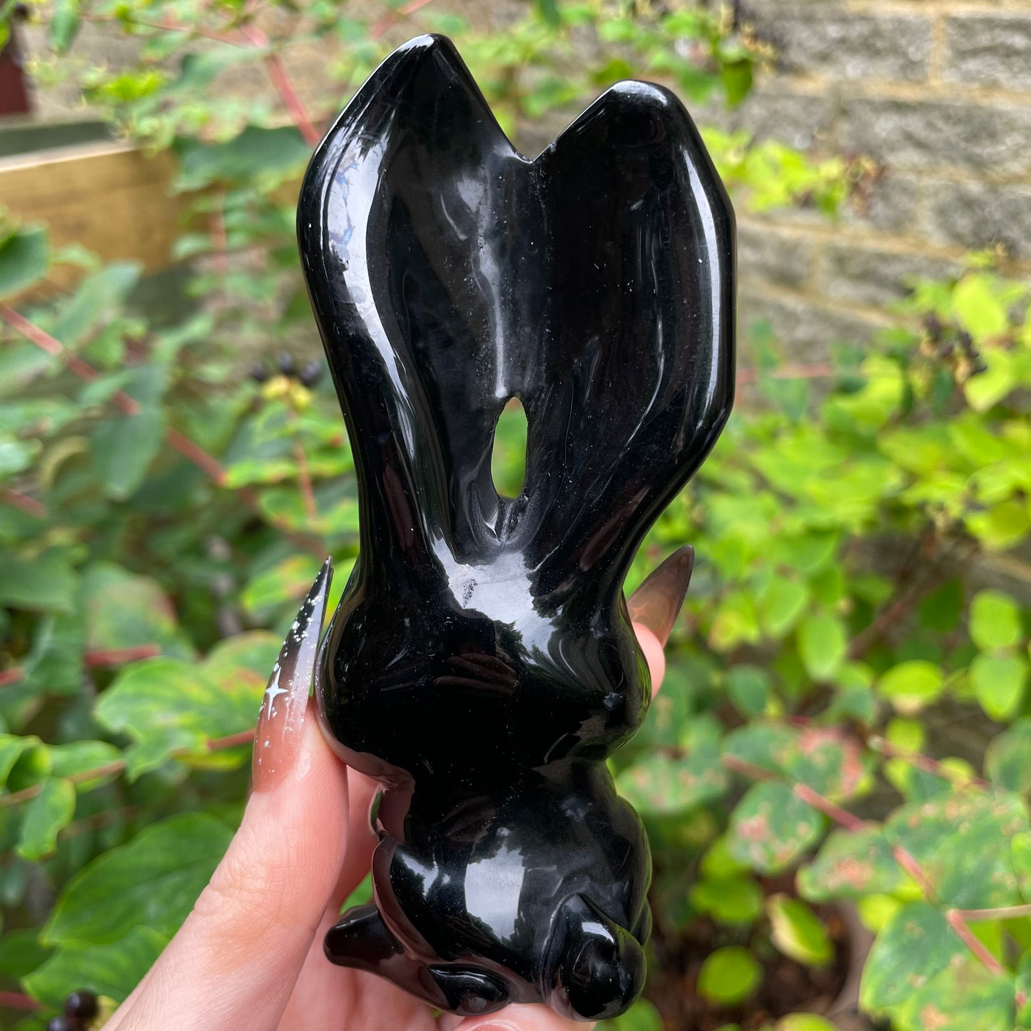 Black Obsidian Creepy but Cute Bunny 🐰🖤