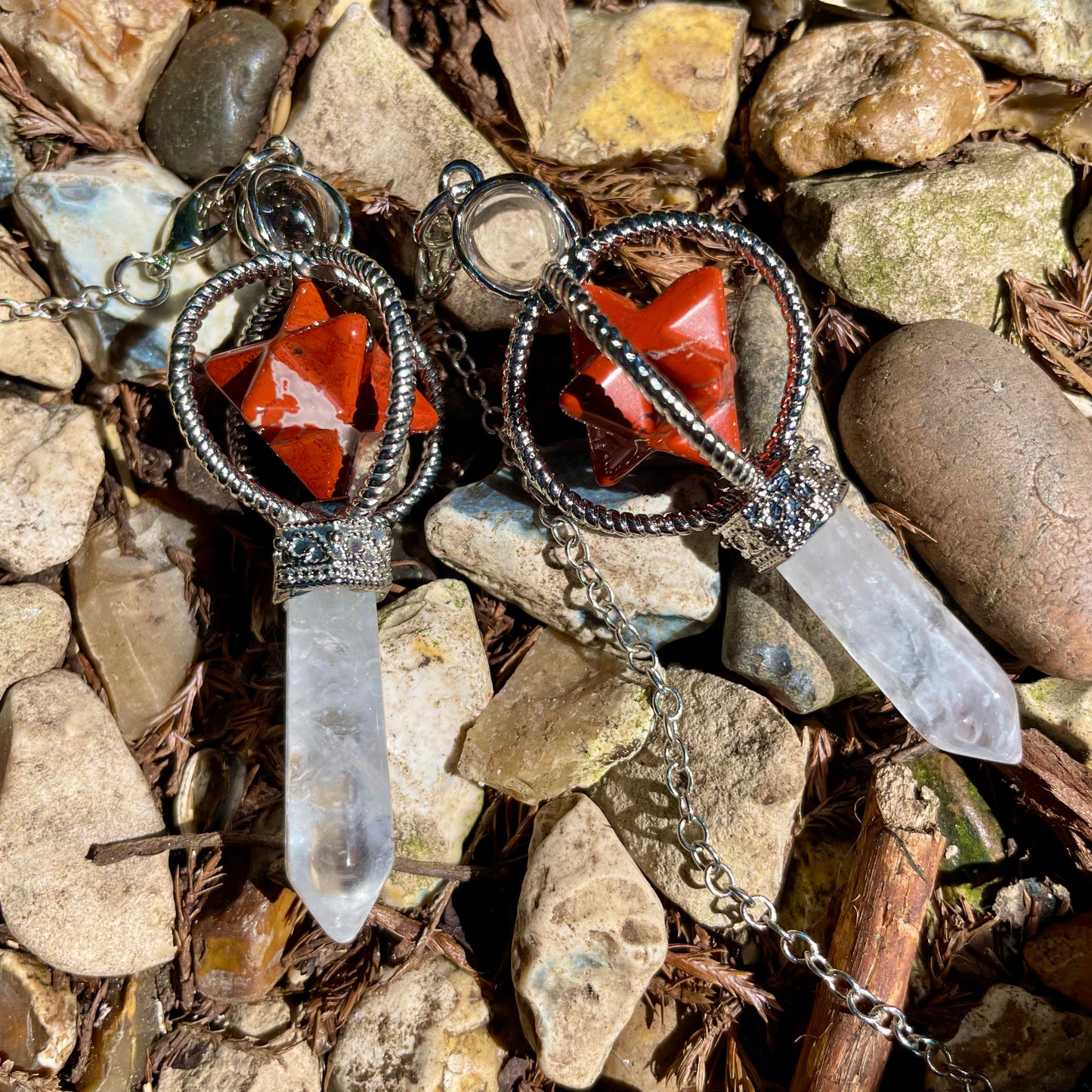 Red Jasper Merkaba Star Pendulum ❤️💎💫