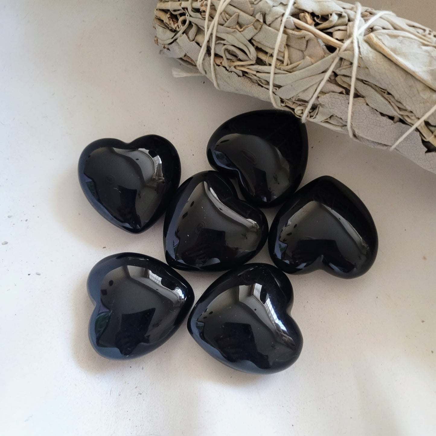 Black Obsidian Hearts 4cm