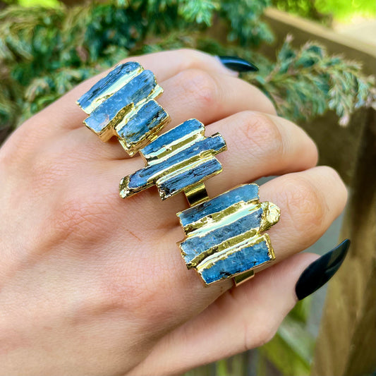 Kyanite Three Strip Rings 🦋👼🤍✨