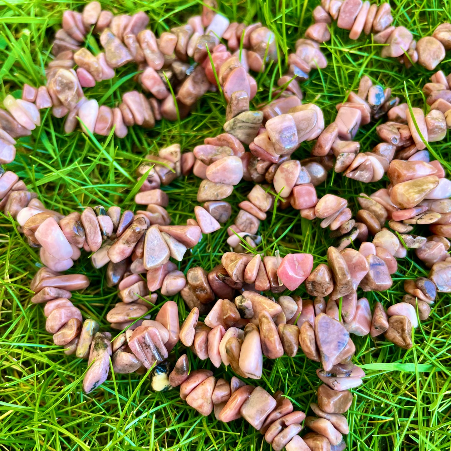 Rhodonite Chip Bracelets 💖🖤❤️