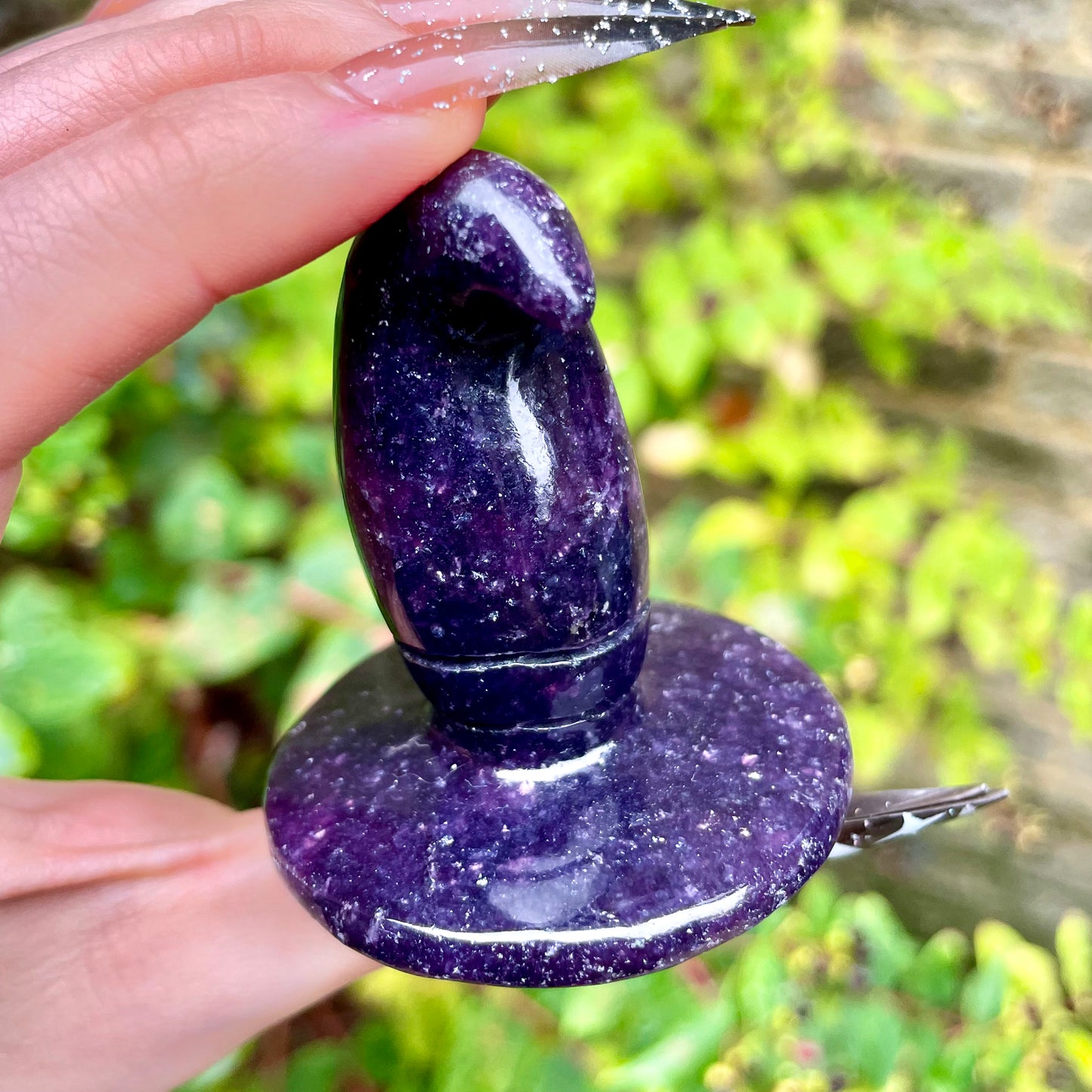Lepidolite Witches Hat 🧹💜✨