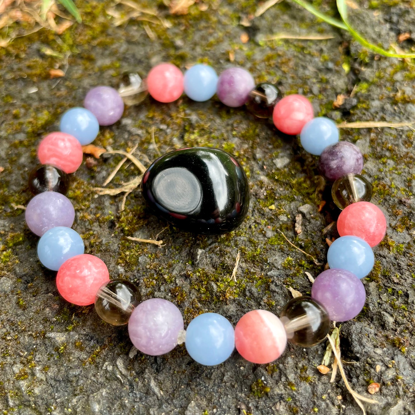 Grief and Loss Support Beaded Bracelet 🖤👼💗