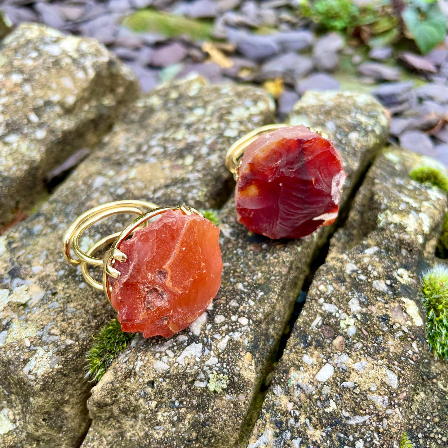 Carnelian Raw Statement Ring ❤️❤️‍🔥❤️