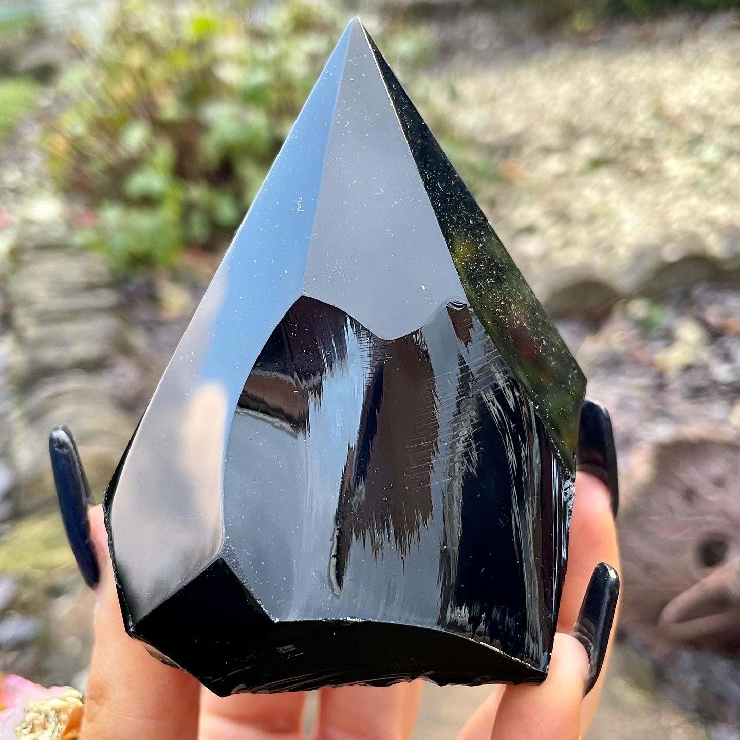 Black Obsidian Half Polished Points 300-350g 🌋🖤