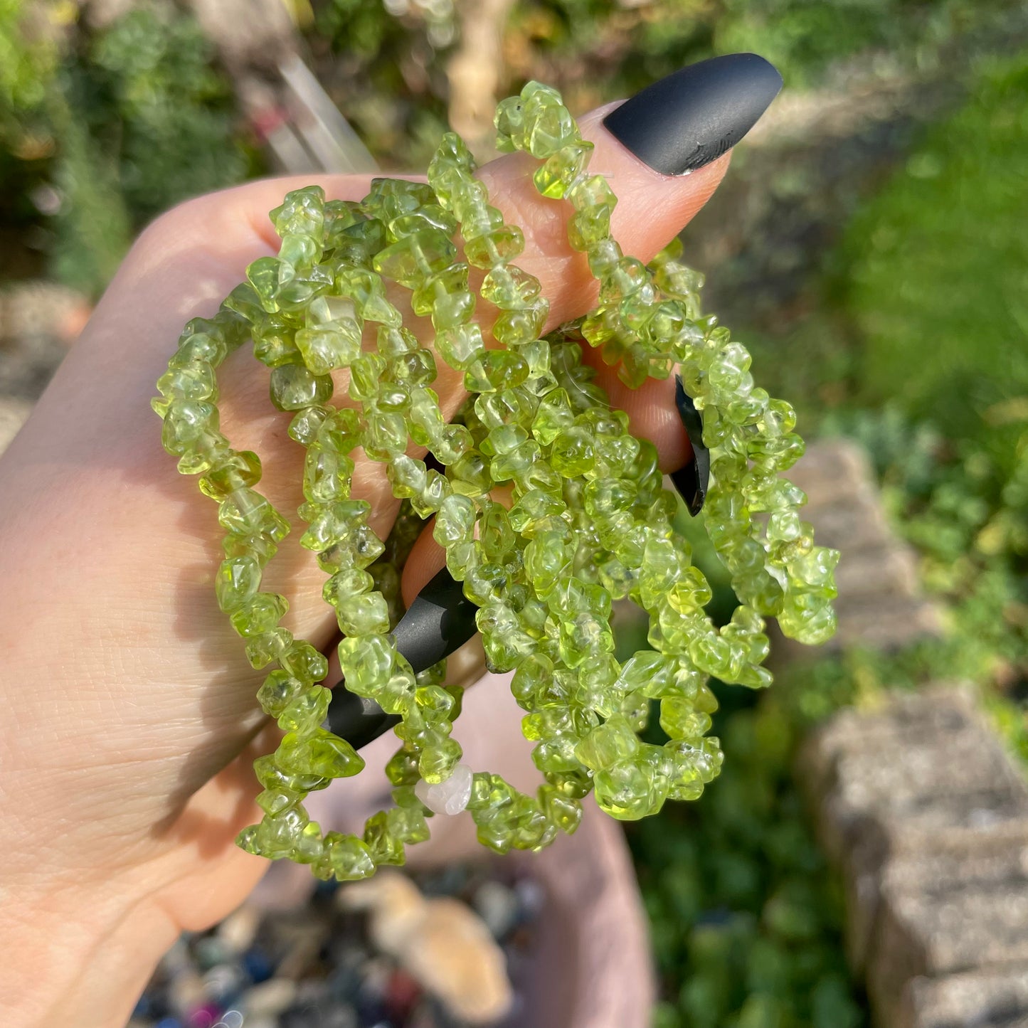 Peridot Chip Bracelets 💚💚💚