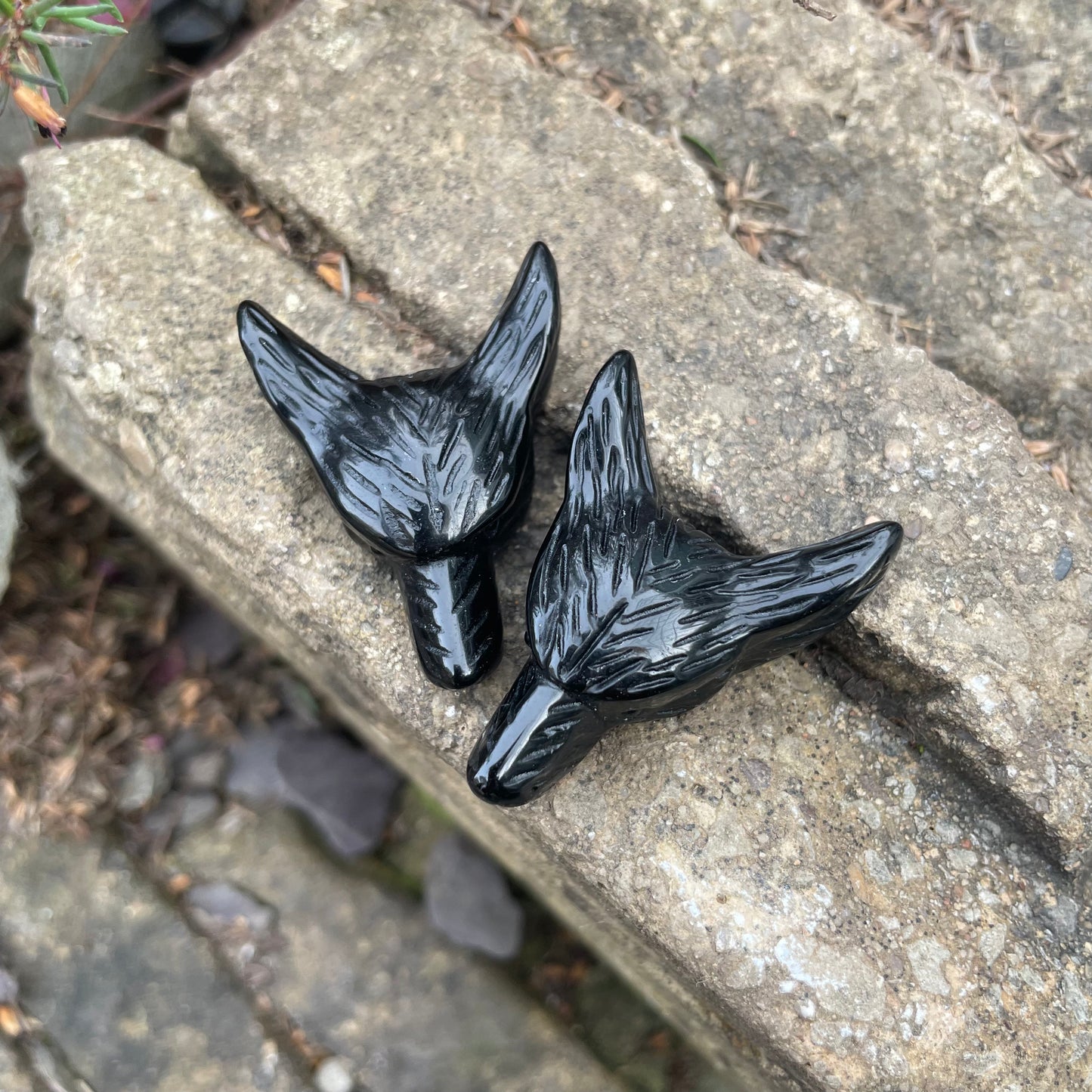 Black Obsidian Wolf Choker Necklace